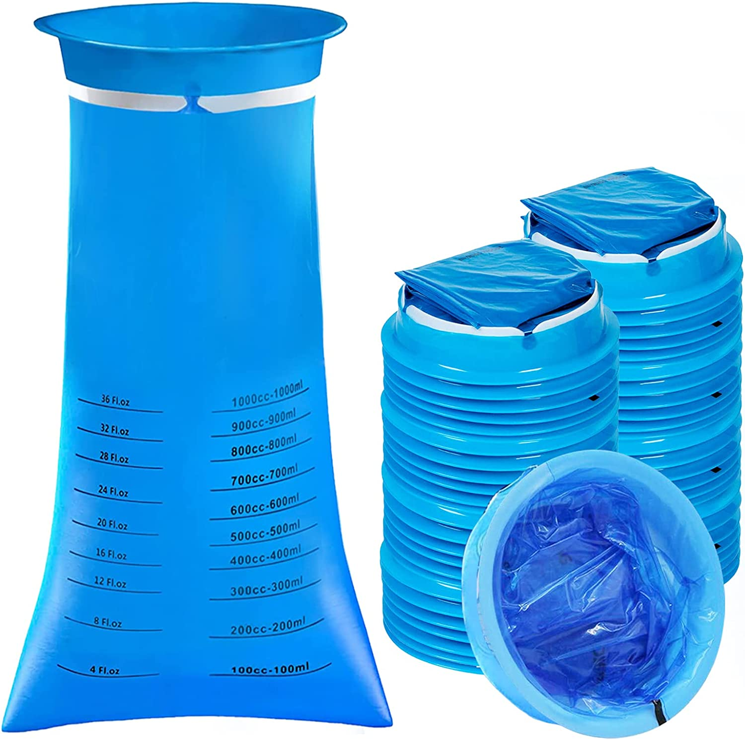 25 Pack Vomit Bags Disposable, Wide Mouth Travel Barf Bags for Car Travel, Sickness Bags for Adults, Kids, Pregnant Woman image number 5