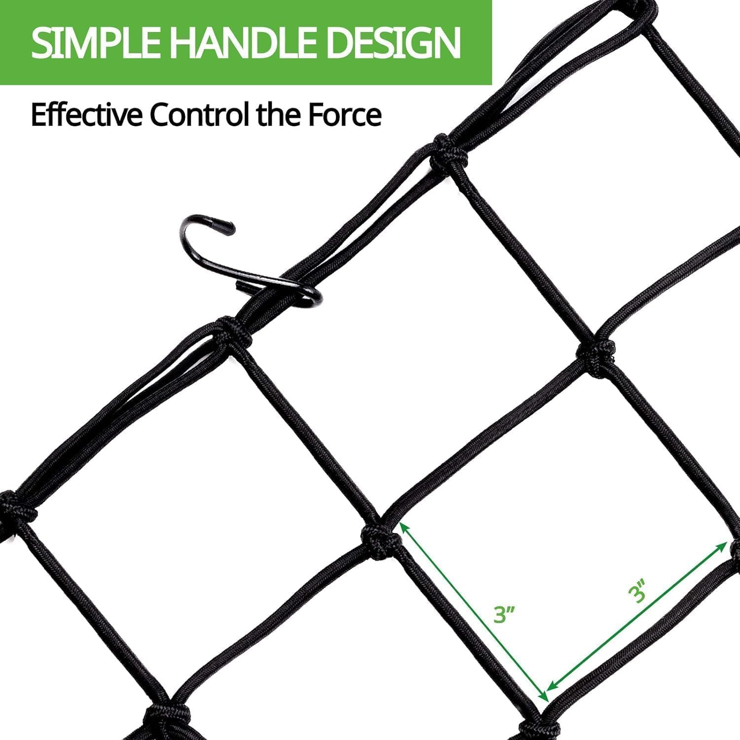 2X2 Trellis Net for Grow Tent, Flexible Grow Tent Netting Small Squares, 4 Pack Elastic Trellis Netting Plant Net Scrog Support with Hooks for Grow Tents image number 2