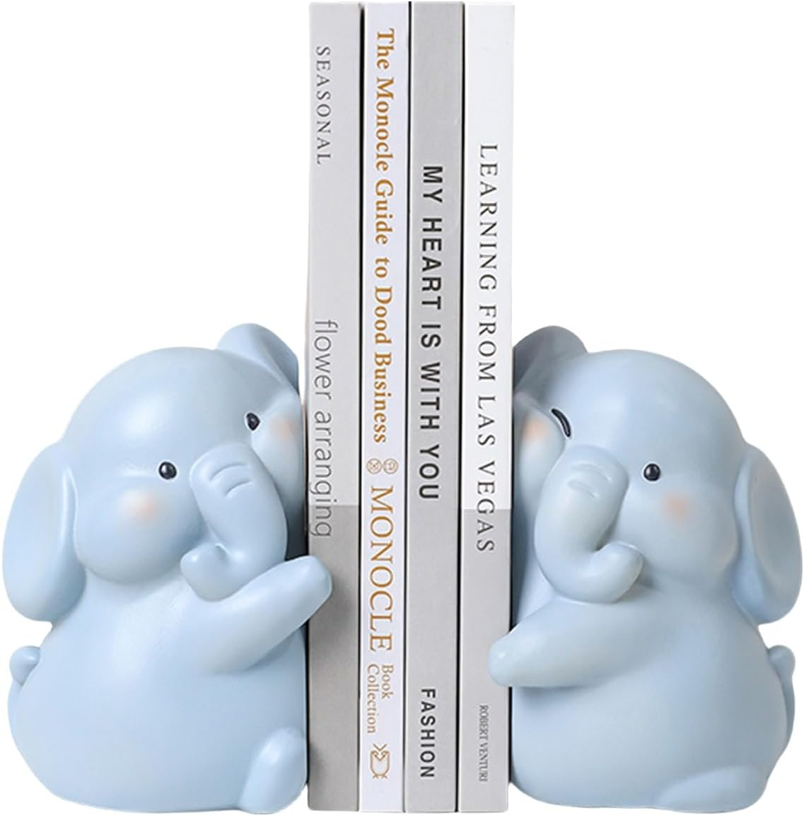 Cute Hug Ducks Decorative Bookends, Unique Book Ends to Hold Books Creative Resin Book Holder Stopper for Home Office Desk Bookshelf Decoration