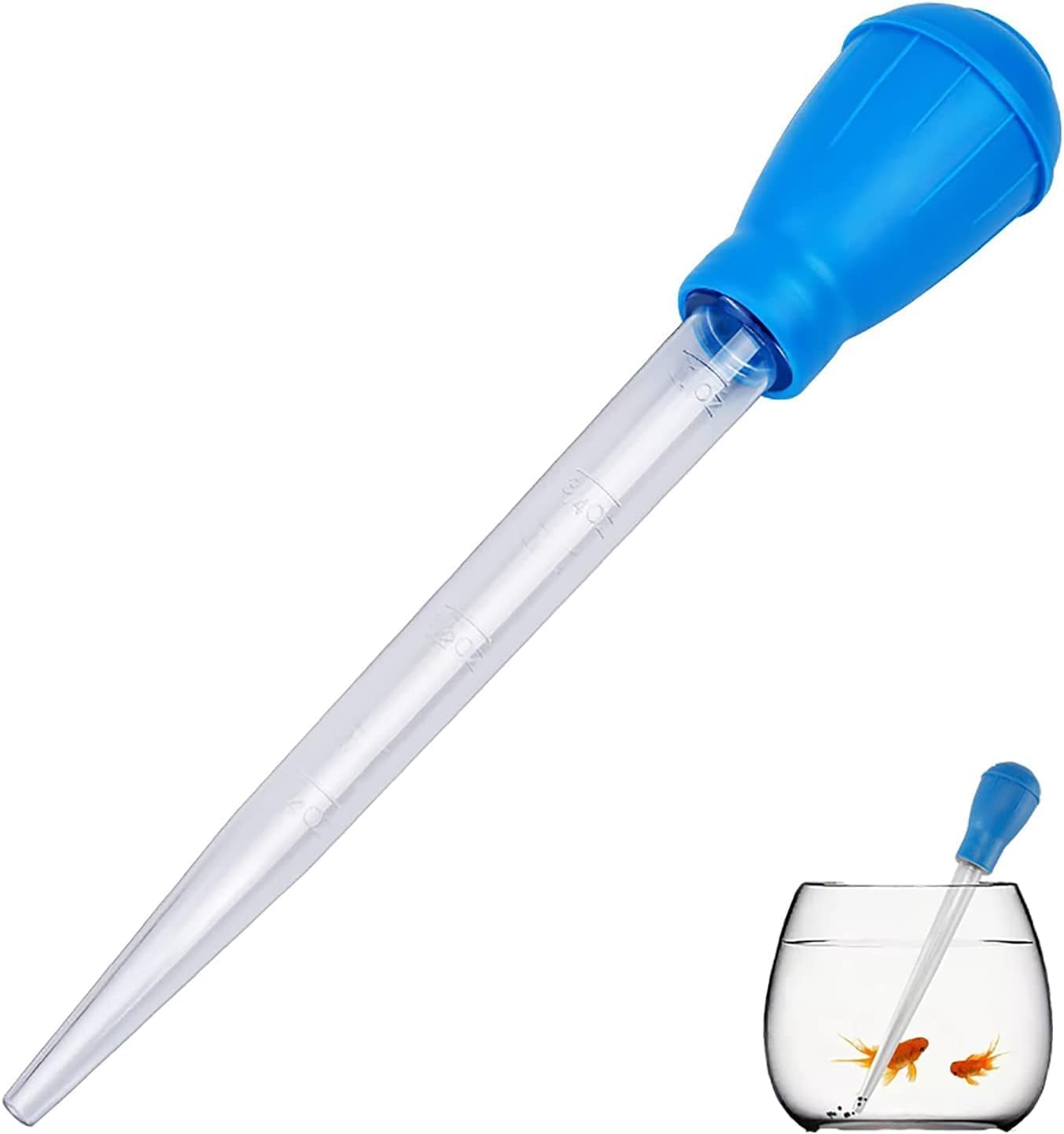 30ML Aquarium Gravel Waste Clean Aquarium Clean Pipette Dropper,Manual Fish Tank Water Changer Aquarium Dropper,Fish Tank Cleaning Waste Remover,For Aquarium Waste Remover image number 1