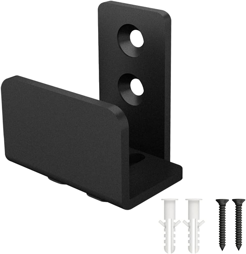 Sliding Barn Door Floor Guide,Floor Mounted Bottom T- Guides， Adjustable Barn Door Floor Guide，Plastic T Shape Track Guide，White(4Pk)