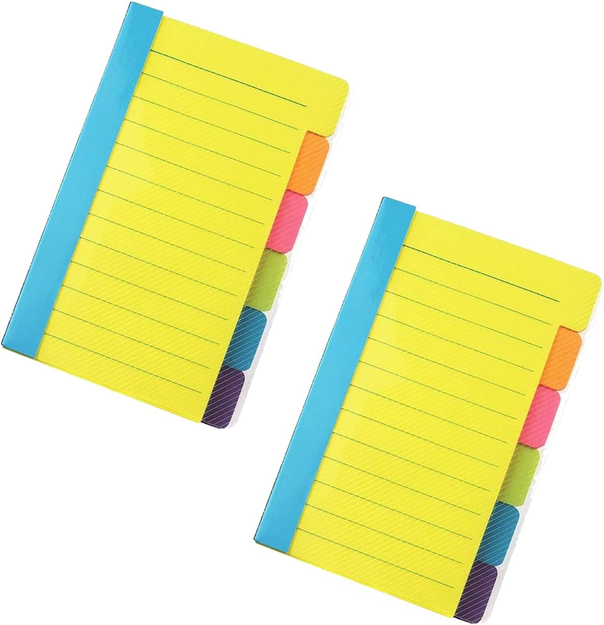 Colorful Sticky Tabs Set &ndash; 2 Pack, 60 Sheets Each, 4" X 6", Ideal for Studying, Note Taking, and Bullet Journals image number 2