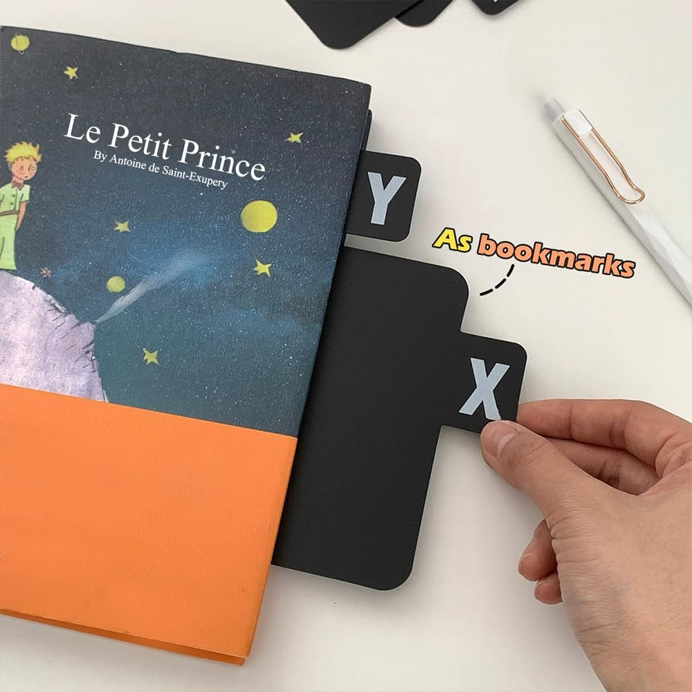 26 Pcs A-Z Vinyl Record Dividers with Alphabet Tabs &ndash; Side-Printed File Organizer for Records, Albums & CD Storage &ndash; Durable Dvd-Style Alphabetical Organizer image number 2