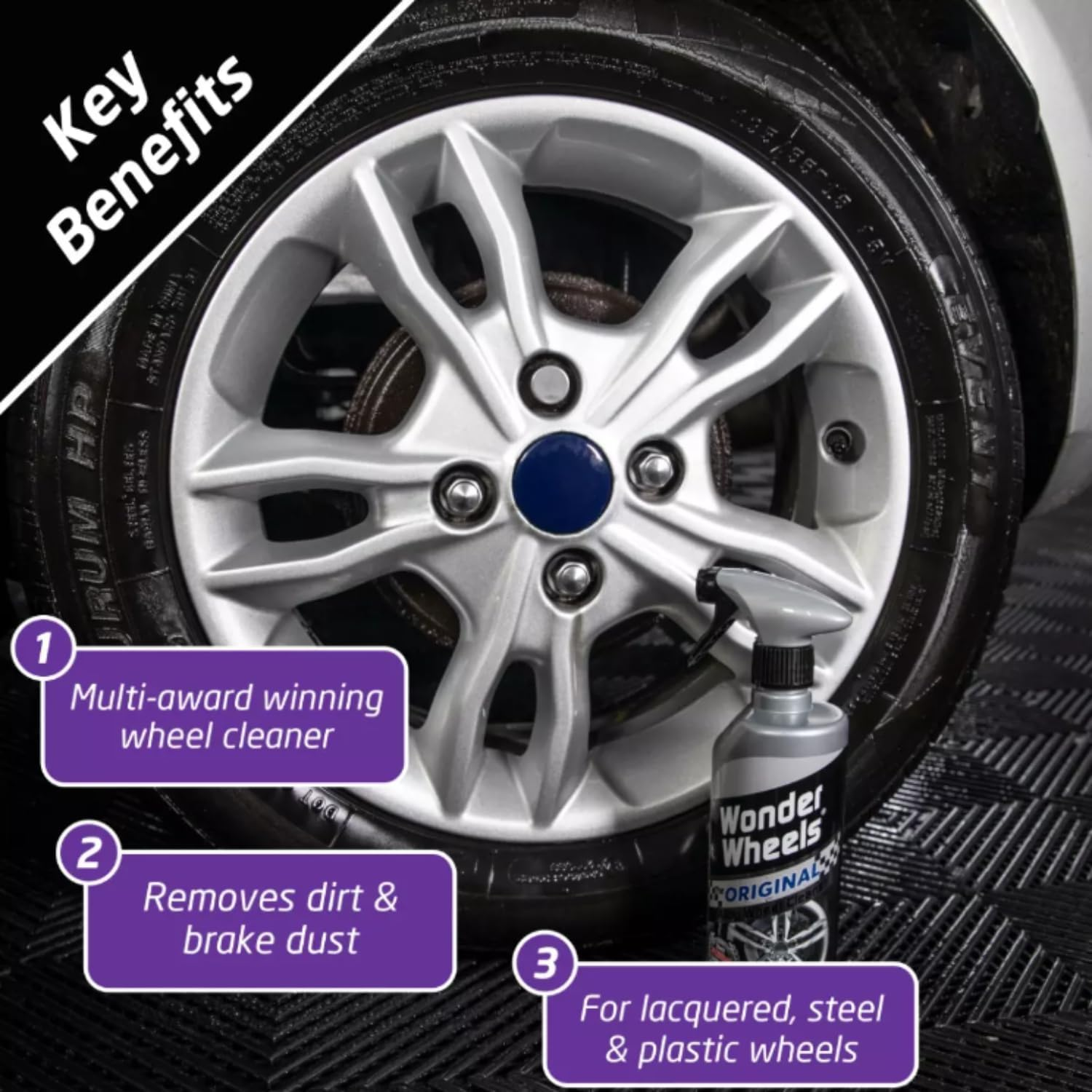 Wonder Wheels the Original Alloy Wheel Cleaner, 600 Ml image number 2