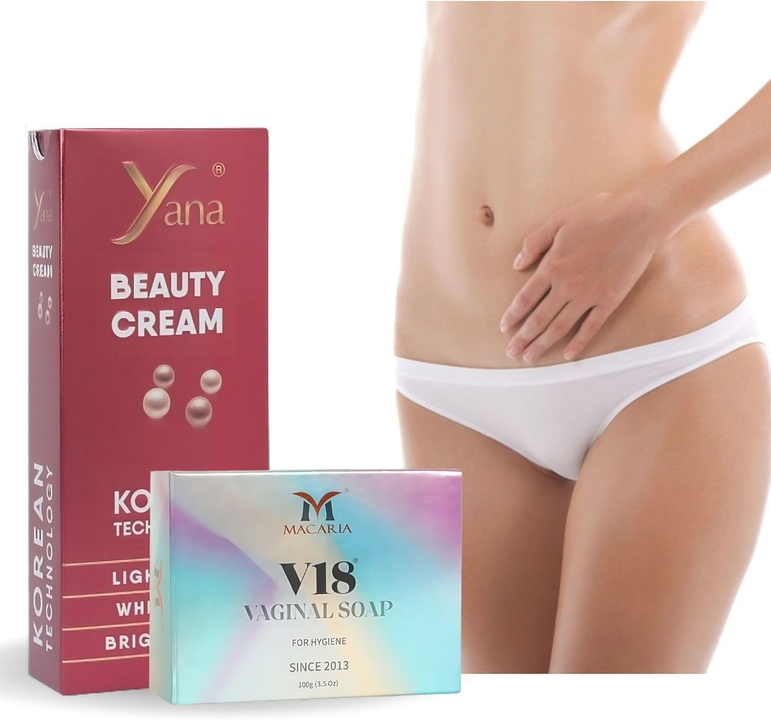 Yana Whitening Brightening Lightening Glutathione Night Cream with V18 Hygiene Wash Whitening Soap image number 5