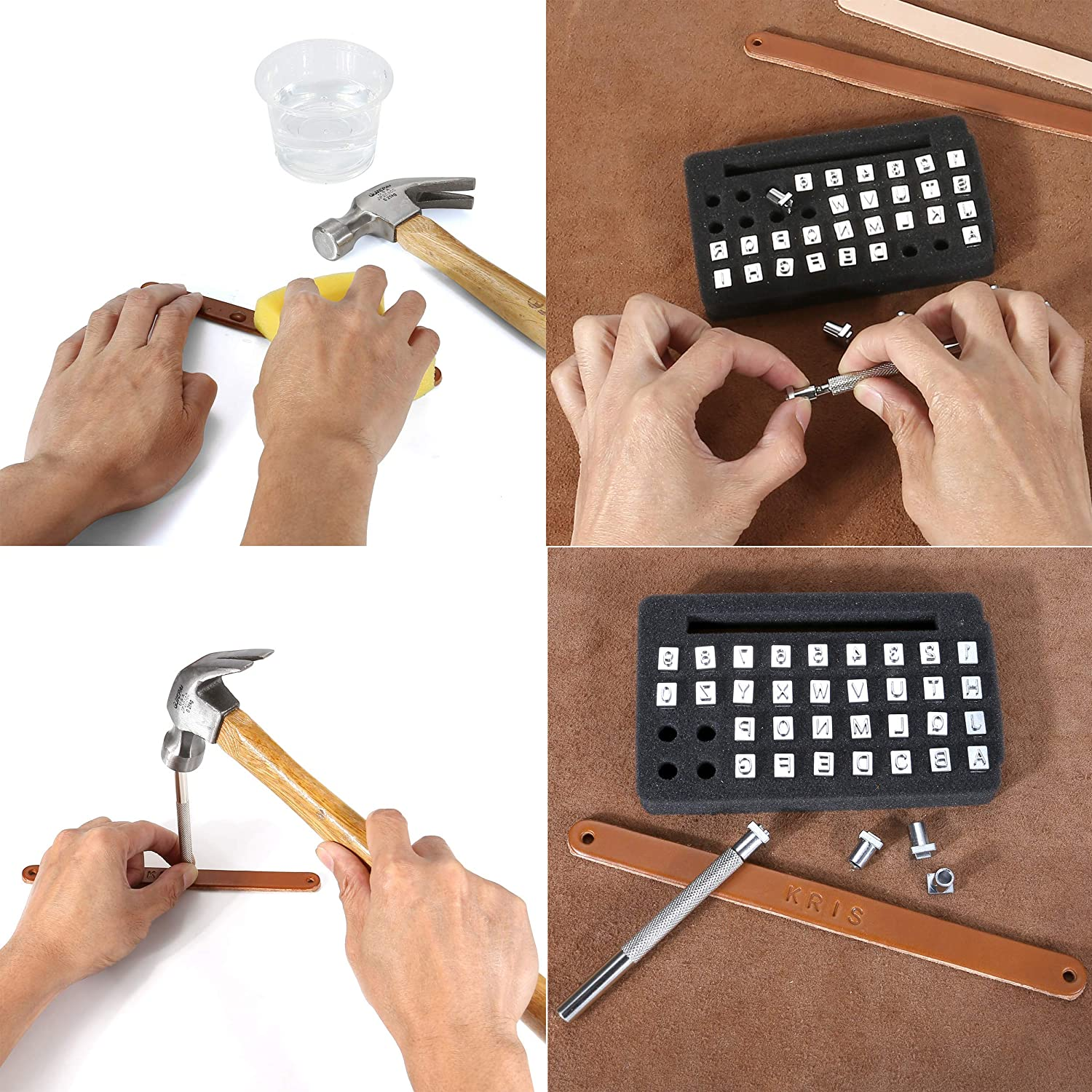 36Pcs/Set Steel Alphabet Number Stamp Punch Set for Leather Stamps Punch Tools (6.5MM) image number 4