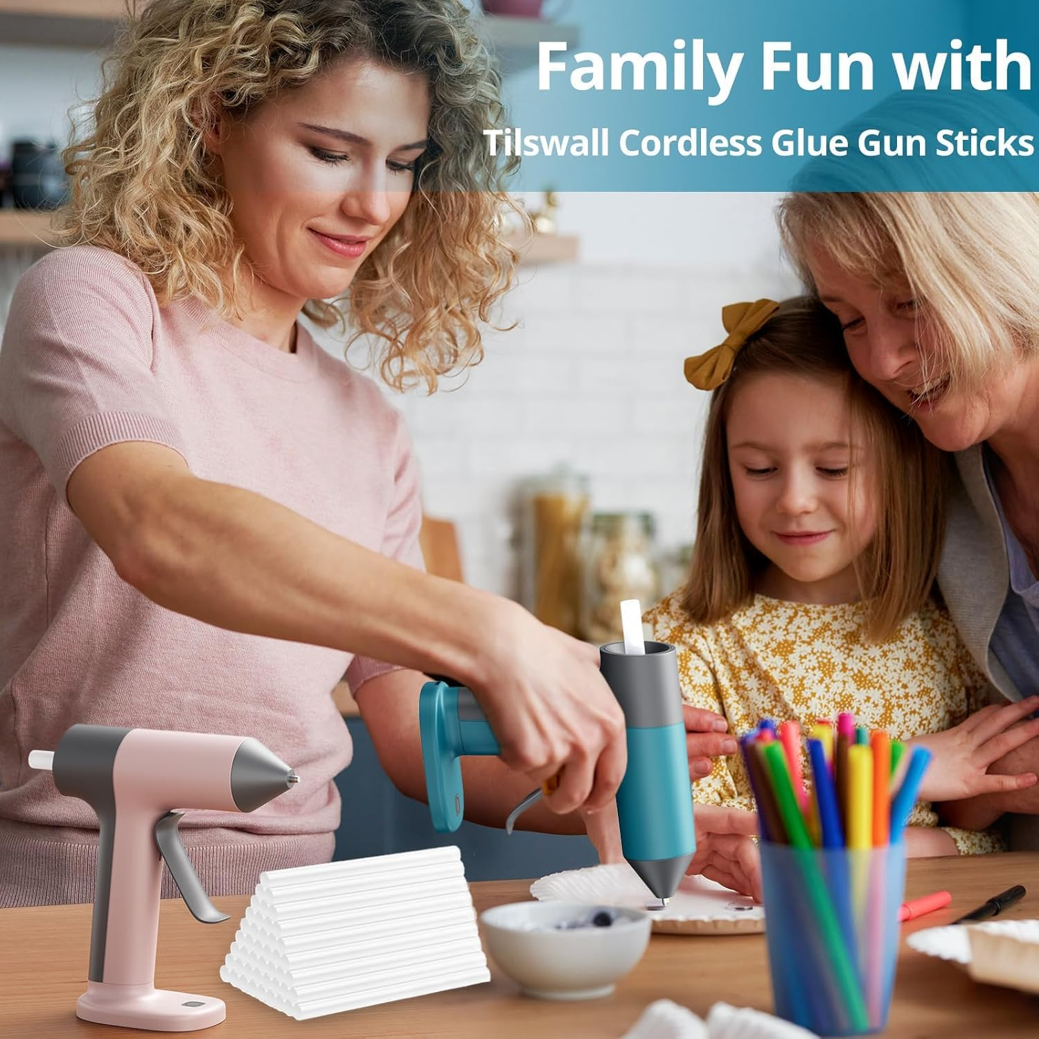 100 PCS Hot Glue Sticks, Mini Hot Glue Gun Sticks, Multipurpose Hot Melt Glue Gun Sticks for Kids Adults DIY Art Craft Sealing Repairing Decoration (10X0.7CM) image number 6