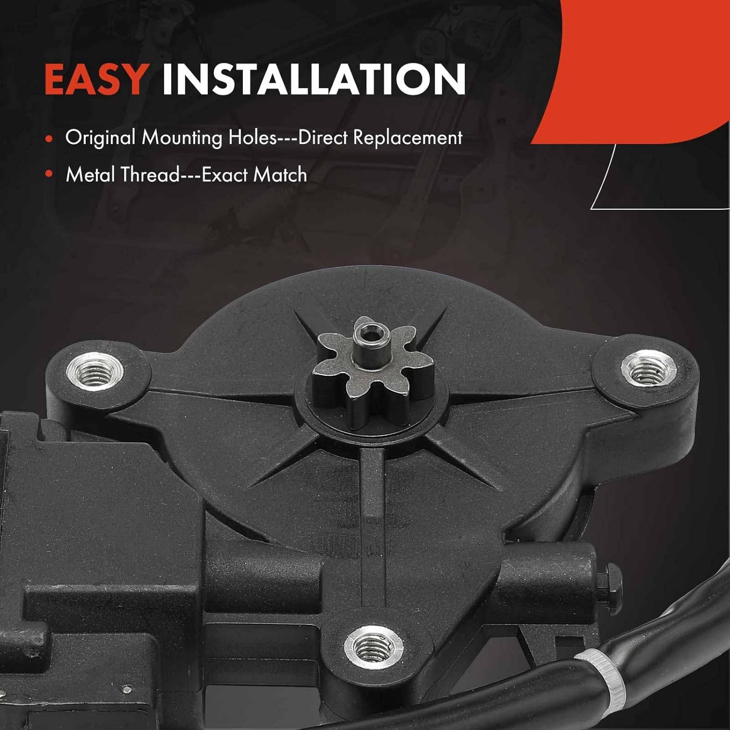 A-Premium Front Left Driver Side Power Window Lift Motor with 4-Pin Plug Compatible with Honda CR-V CRV 1997-2001, Prelude 1997-2001, Civic 1995 & Acura Integra 1994-2001 image number 3