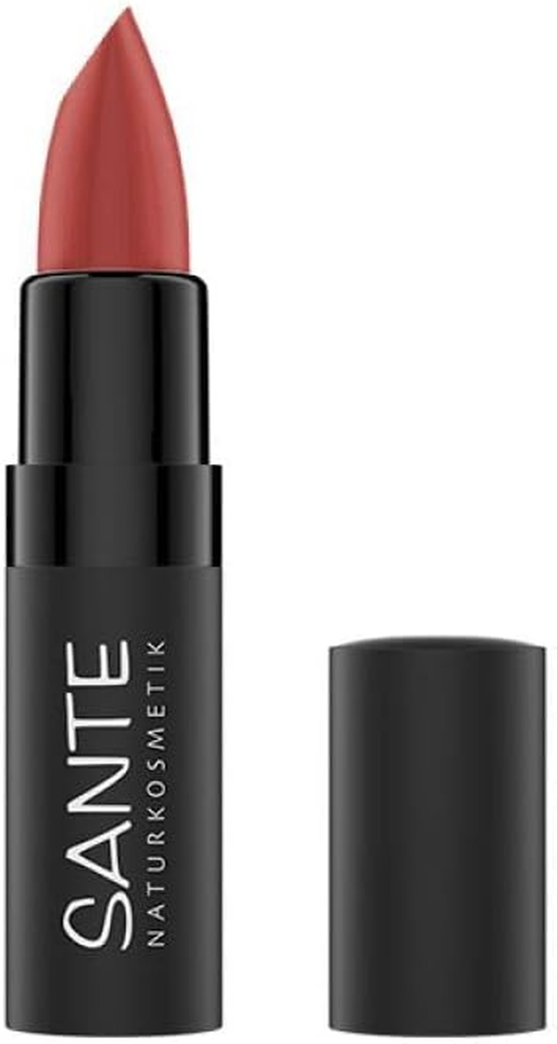 SANTE Naturkosmetik Matte Lipstick 03 Blissful Terra, Lipstick, Matte Effect, with Organic Cocoa Butter, Intensive Colour Pigmentation, 4.5 G