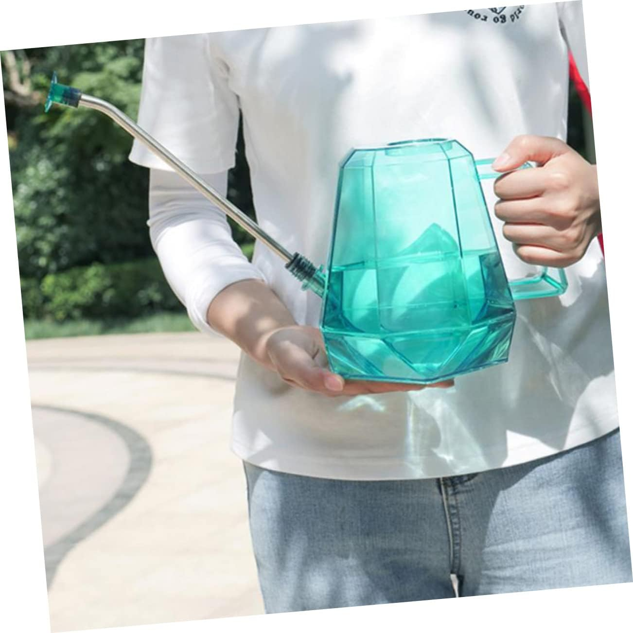 Kisangel Long Spout Watering Can for Gardening Supplies Portable Household Watering Pot Stainless Steel Construction for Indoor Plants and Outdoor Garden Use image number 2