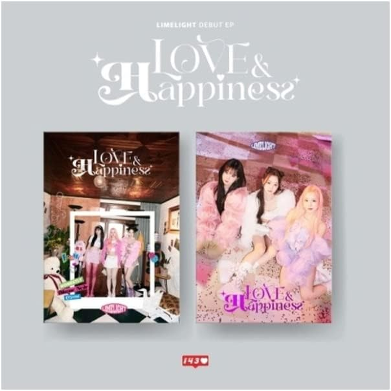 LIMELIGHT LOVE HAPPINESS Debut EP Album PROM Version Cd+144P Photobook+1P ID Card+1P Lenticular Photocard+2P Photocard+1Ea Message Film+1Ea Sticker+Tracking Kpop Sealed image number 2