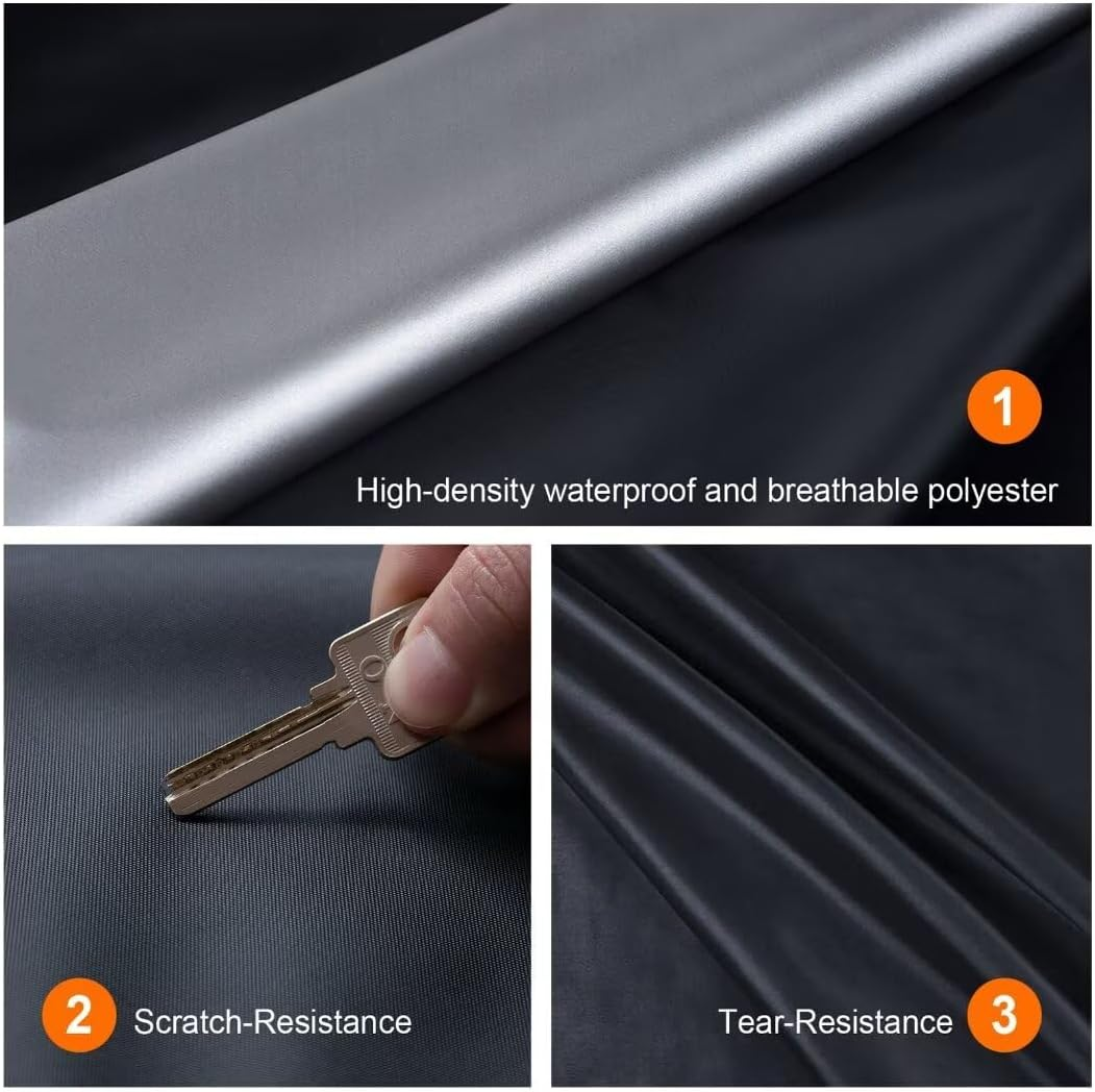 Car Cover Waterproof Breathable Large, Full Car Cover Rain Dust Sun UV Protection Universal Fit Audi A3, Honda Civic, Bmw 2 Series, Mercedes CLA, Skoda Octavia Etc. Fit Saloon (450 to 470Cm)