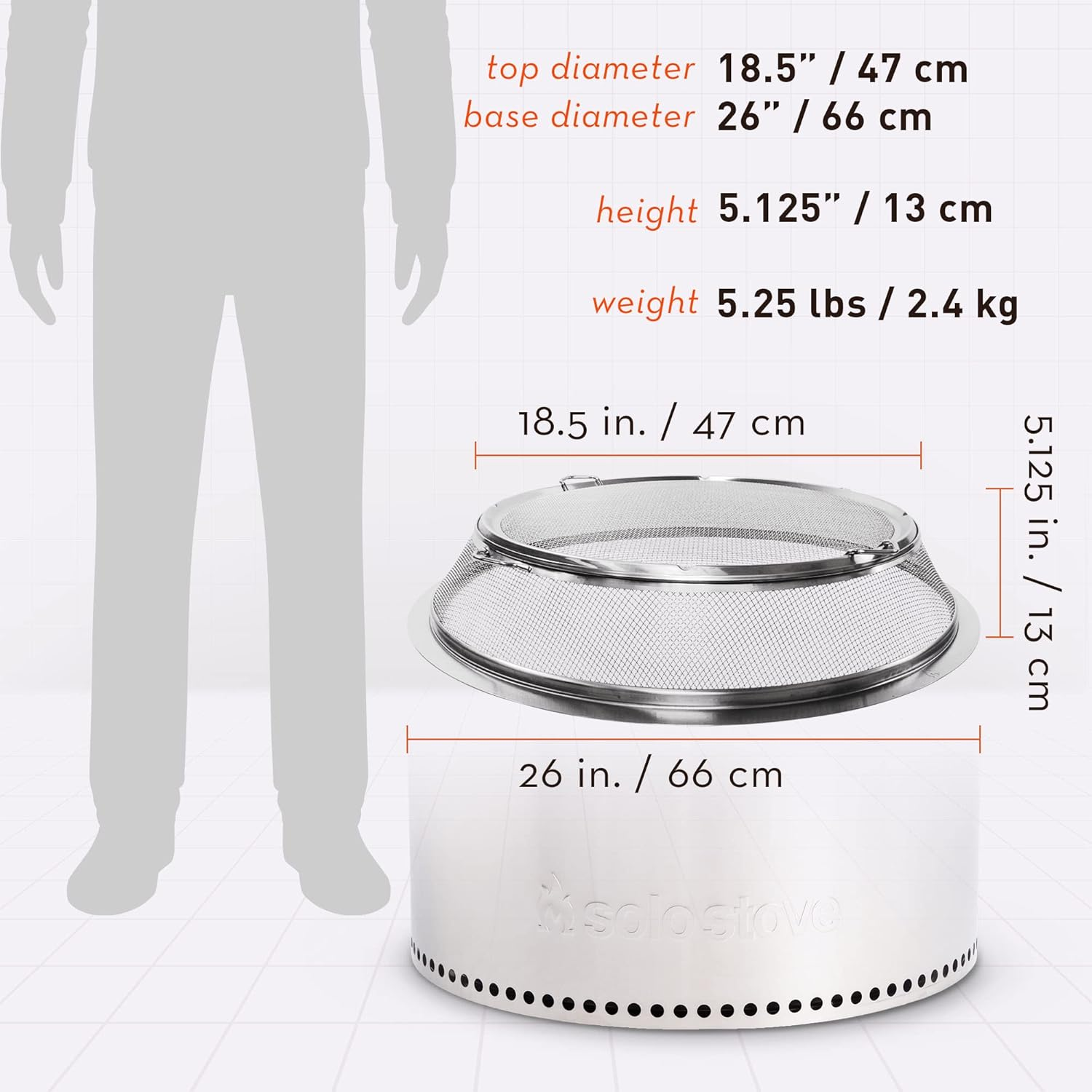 Solo Stove Yukon Shield Stainless Steel Fire Pit Spark Protector Screen Mesh Protective Spark Screen for Backyard and Outdoor Fire Pits Stops Hot Embers image number 1