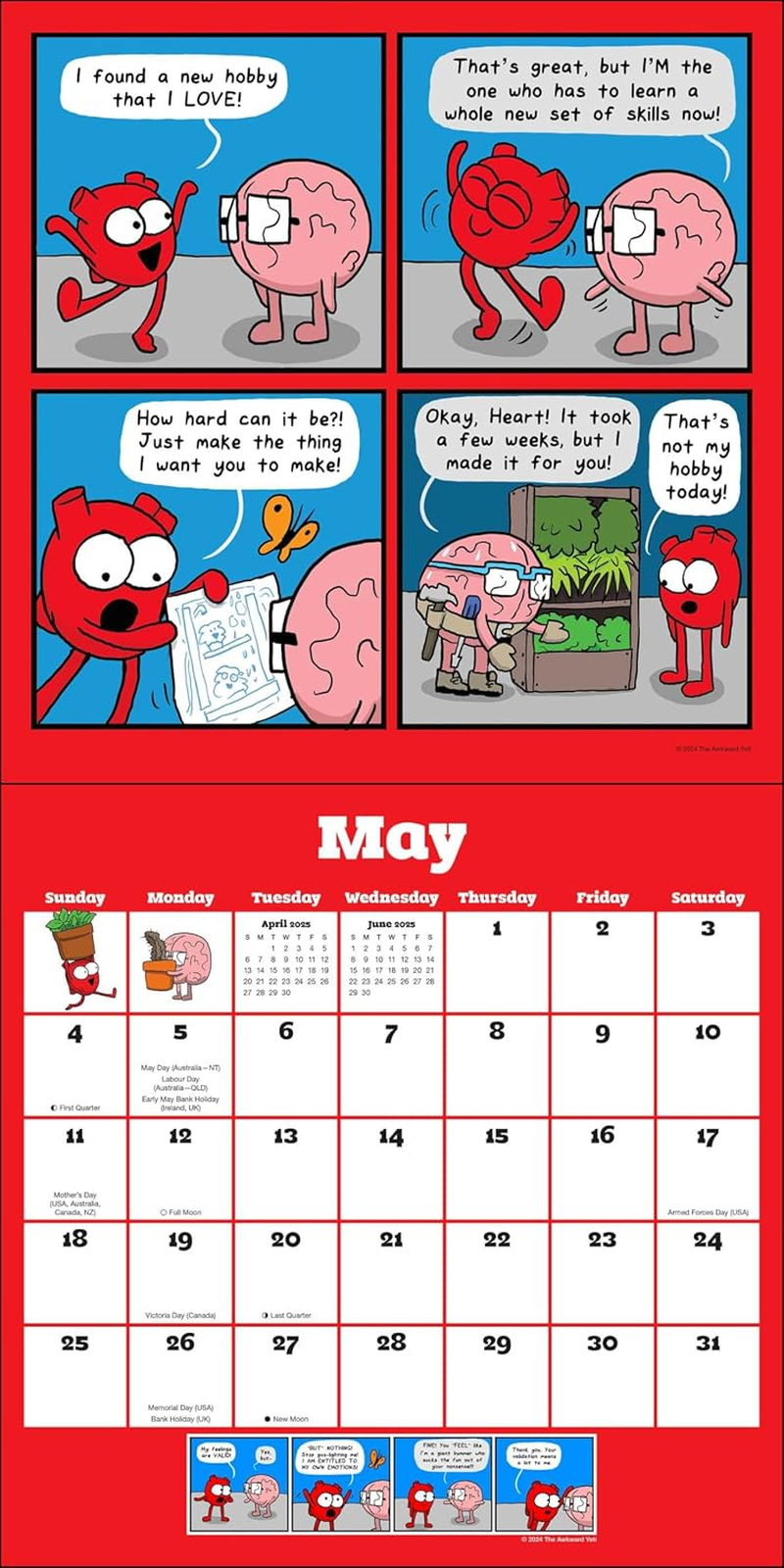 Heart and Brain 2025 Wall Calendar image number 1