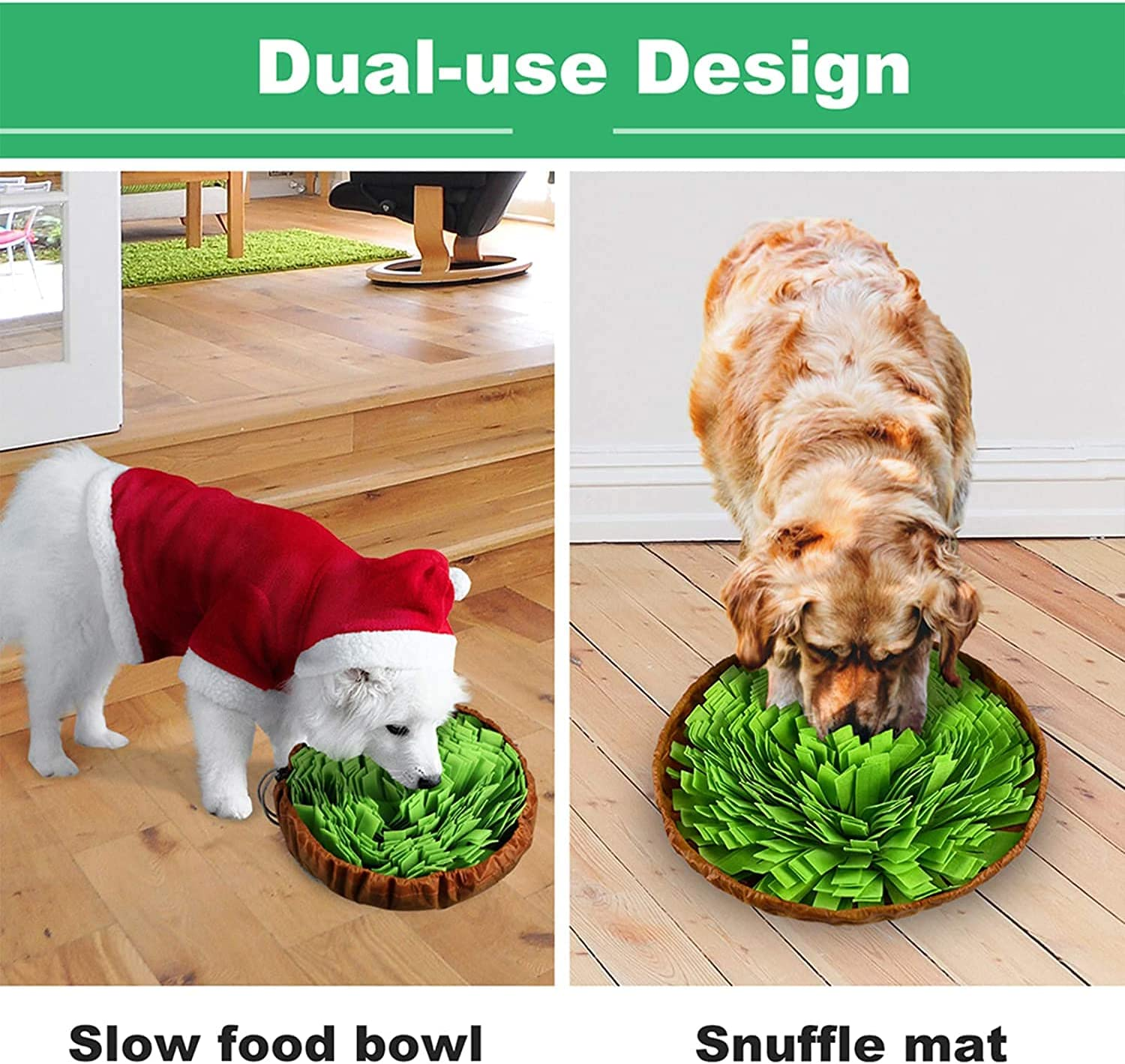 Snuffle Mat, Enrichment Toys Feeding Mat Interactive Dog Toys Puzzles Slow Feeding Training,Encourage Natural Foraging Skills and Nose Work Training - Machine Washable image number 4
