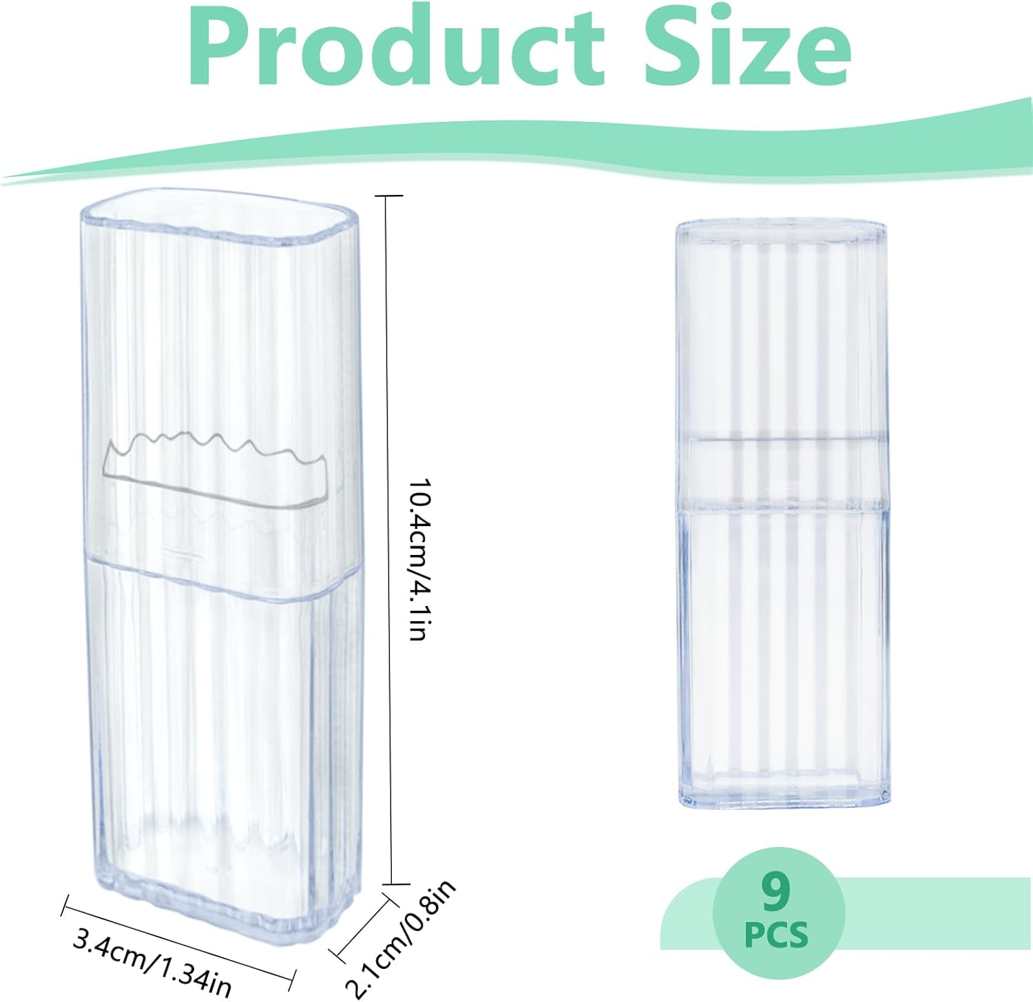 9 Pcs Mini Floss Qtip Travel Case，Flosser Cotton Swab Holder for Travel，Portable Transparent Flosser Dispenser Storage Case for Organize Small Items (White) image number 5