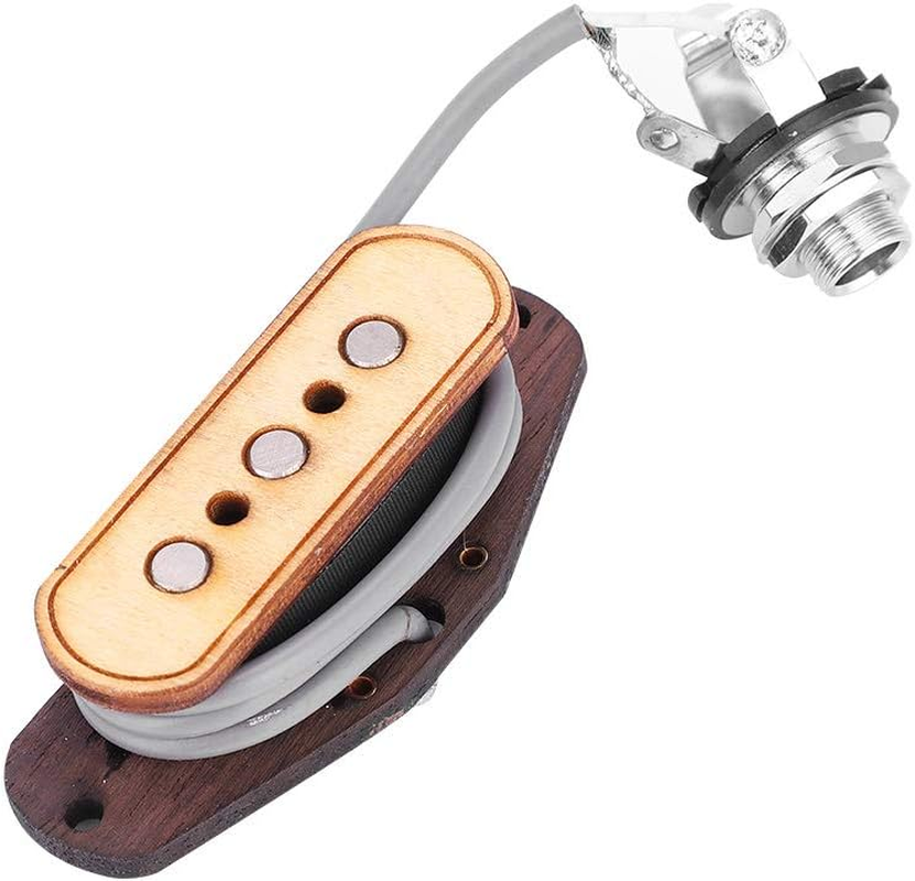 3 String Guitar Pickup, Pre Wired 3 String Pickup Input Jack Repair Parts Replacement for Cigar Box Guitar Performance Accessories image number 6