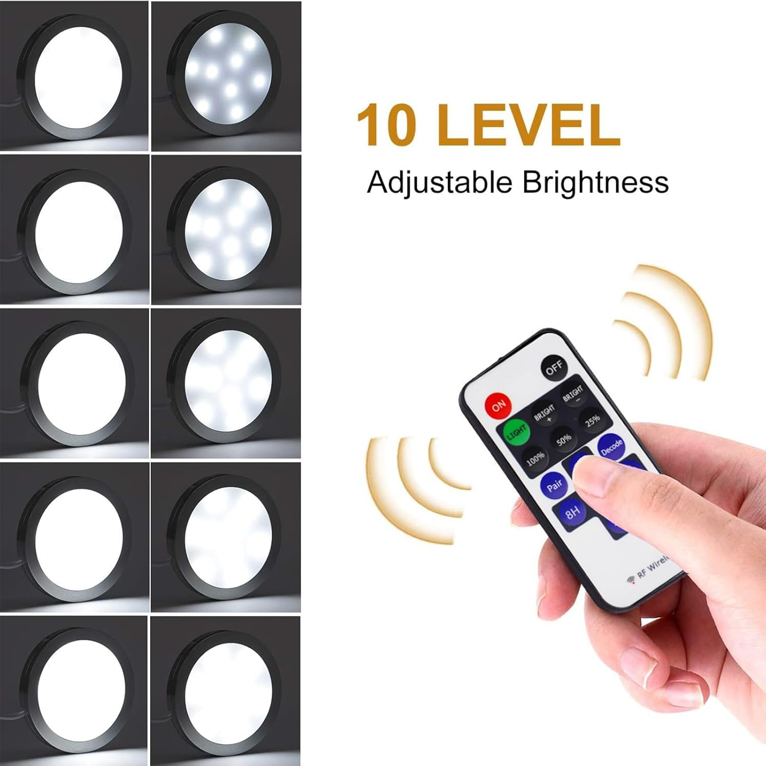 AIBOO 3 Pack round Display 240V LED Puck Lights,6W under Cupboard Counter Shelf Lights(Warm White 2700K) image number 3