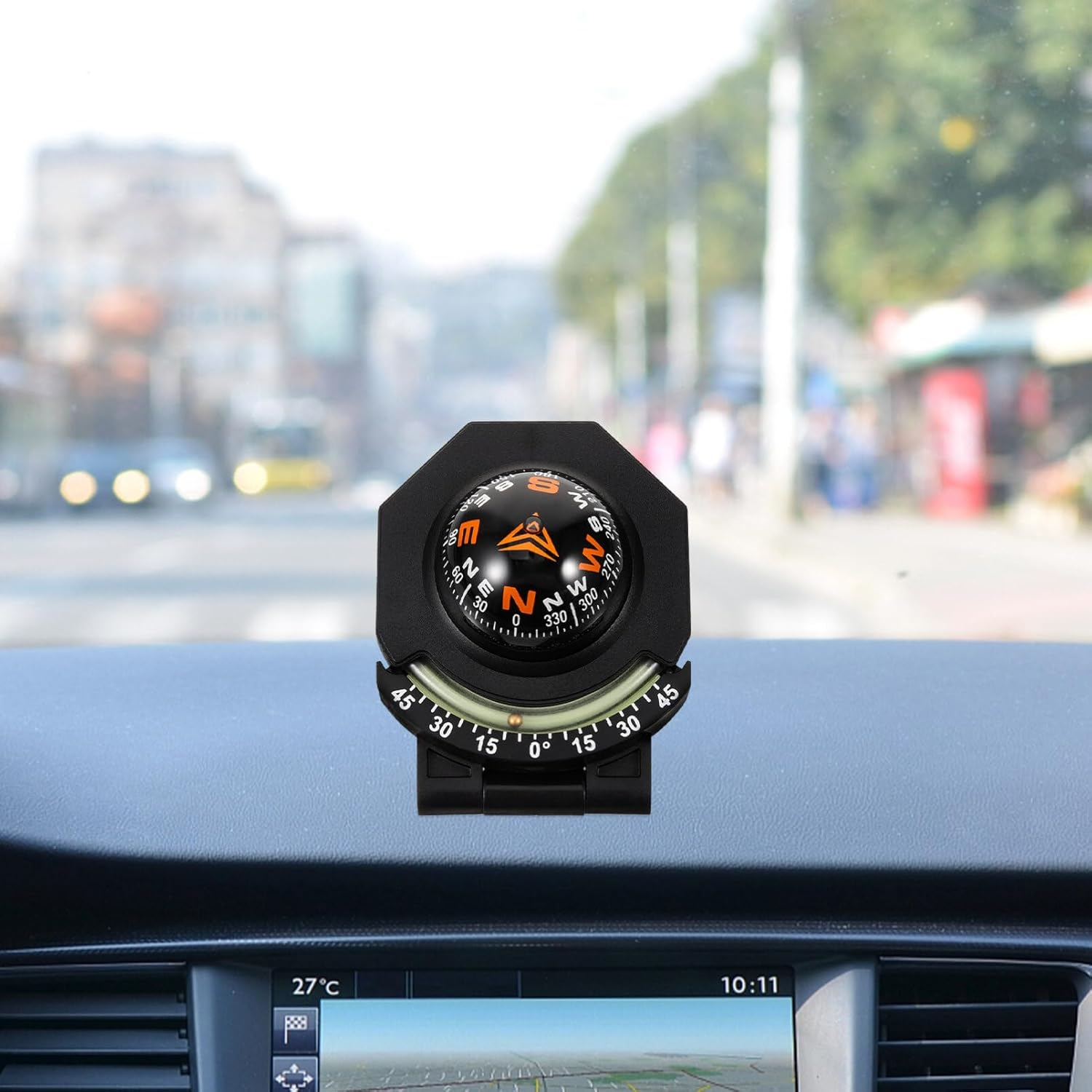 Car Compass Ball Adjustable Compass for Accurate Navigation Stylish Dashboard Ornament Easy Installation for Cars and Boats and Material image number 2