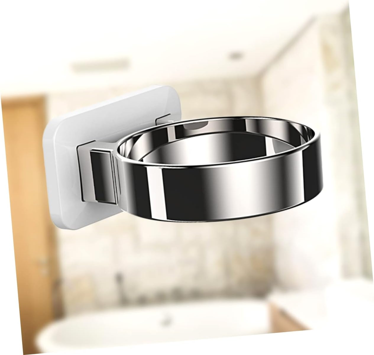 Beavorty Hair Dryer Rack Bathroom Wall Mounted No Drilling Hairdryer Holder Storage Rack for Hairdryer Home Storage Organizer image number 5