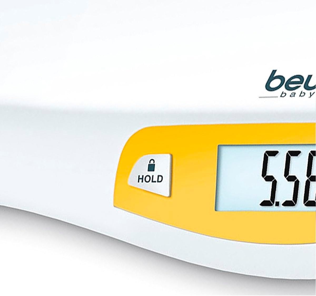 Beurer BY80 Baby Scale | Digital Baby Weighing Scale with Large LCD Screen | Curved Platform for Comfort and Safety | Tare and Hold Functions for Easy Weighing | 20Kg Load Capacity | Easy Wipe-Clean image number 4