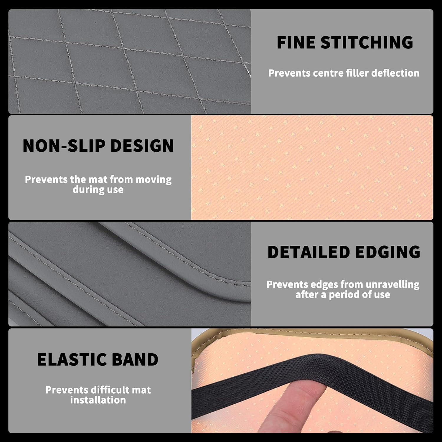 Car Center Console Cover with 2 Storage Bags, Leather Arm Rest Cover for Car Accessories Interior, Auto Universal Middle Console Cover Cushion Protector for Most Vehicle (Grey) image number 4