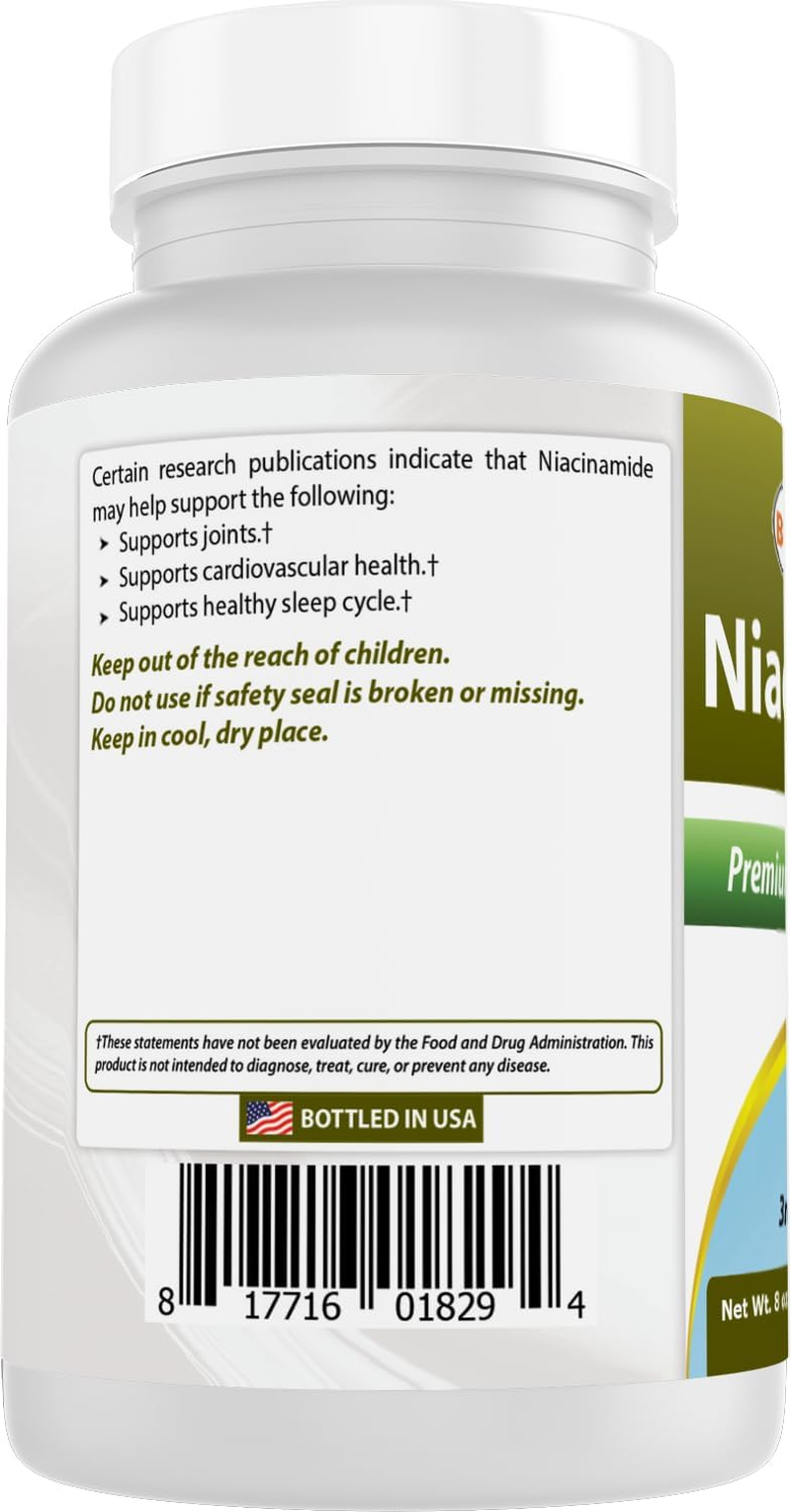 Best Naturals Niacinamide (Vitamin B3) Pure Powder 8 OZ