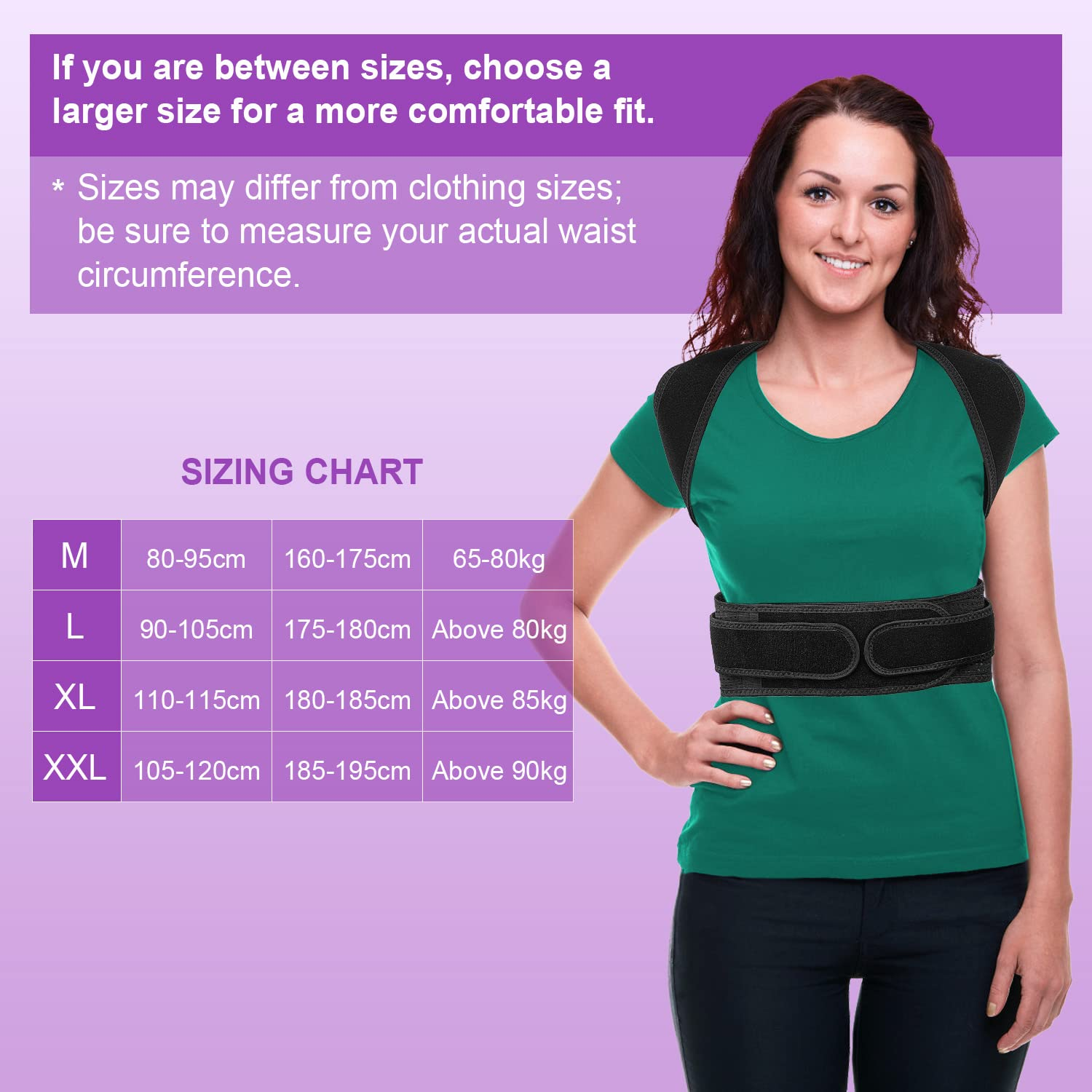 Posture Corrector Back Brace for Men&Women Back Brace for Lumbar Support and Upright Breathable Back Straightener Back Corrector Posture Improve and Neck, Back, Shoulder Pain Relieve (XL) image number 2