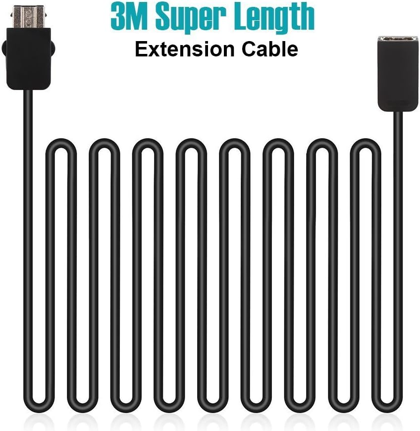 SNES Classic Controller Extension Cable 3M / 10Ft (2-PACK) I-Kawachi SNES Extension Power Cord for Super Nintendo SNES Classic Edition Controller (2017) and Mini NES Classic Edition (2016) image number 2