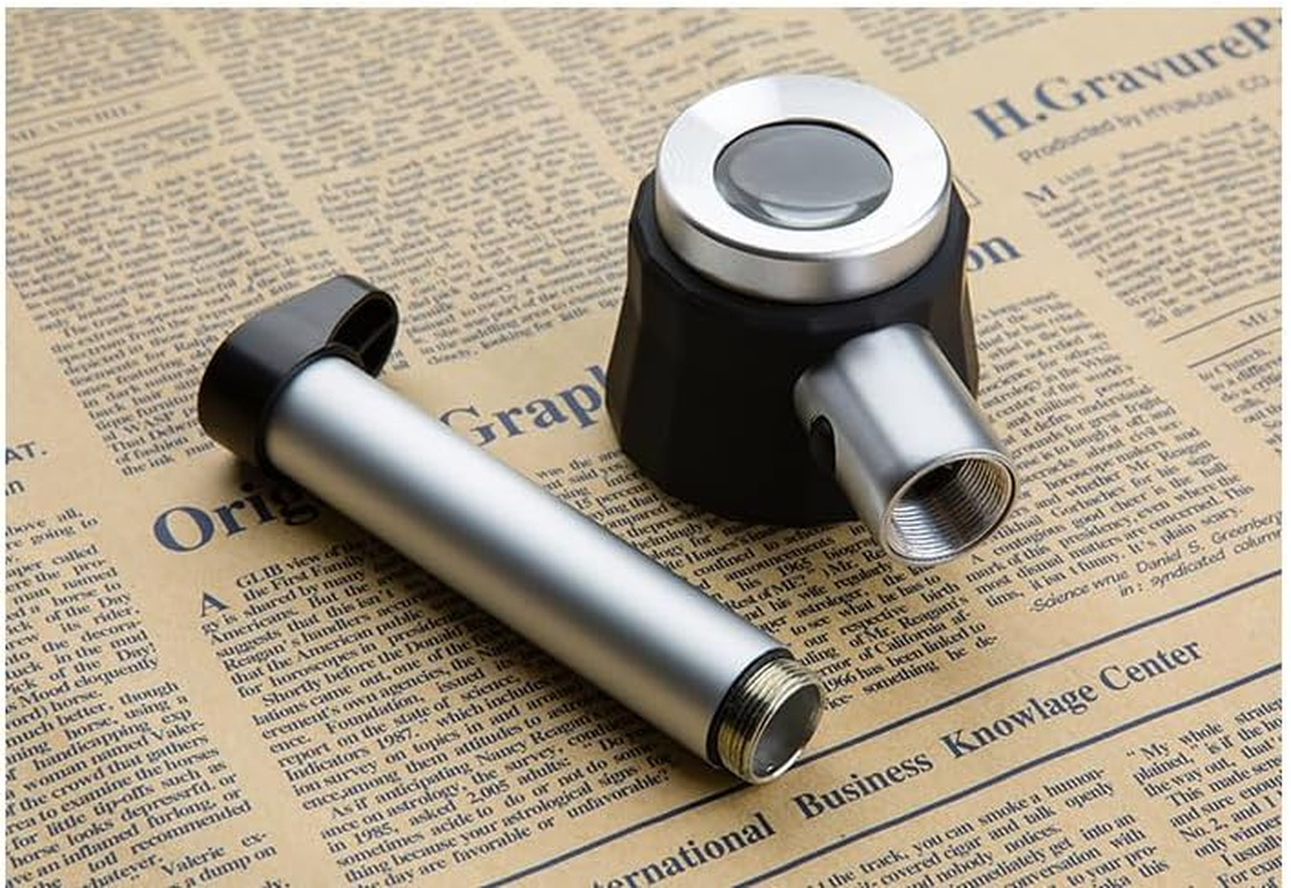 Meichoon Handheld Metal Magnifiers,10X Loupe Lens with Scale LED Light,Magnifying Glass for Textile Print Fabric Jewelry Antique Curio Identification Authenticate image number 2
