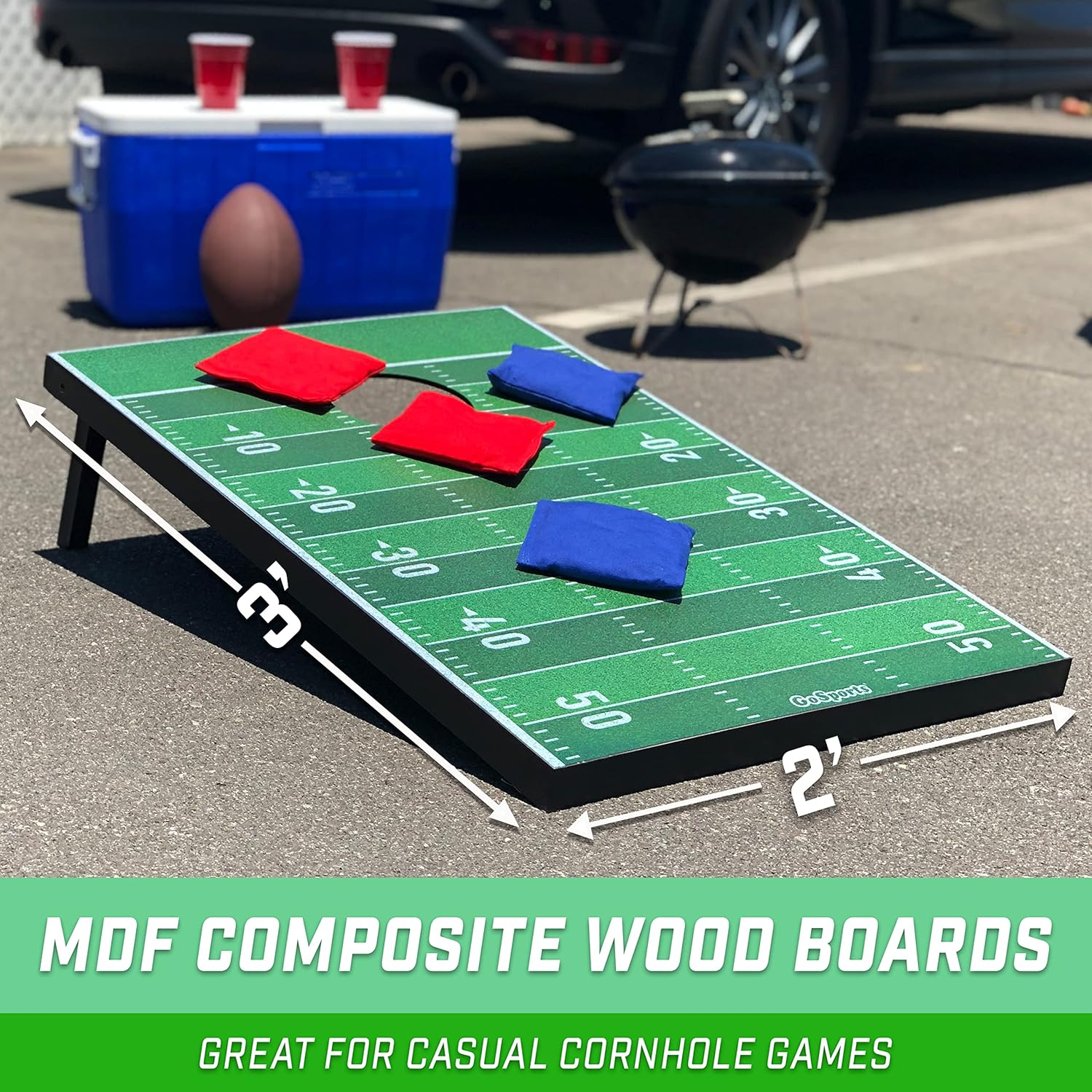 Gosports Classic Cornhole Sets &ndash; Choose 4'X2' or 3'X2' - Includes 8 Bean Bags, Travel Case and Game Rules (Choice of Style) image number 5
