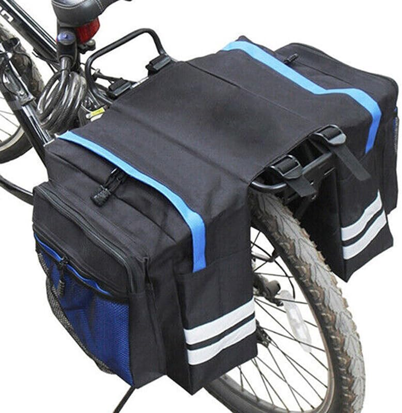 AIMALL Waterproof Bike Pannier Bag - 12.4"X10.2"X6.3" 840D Oxford Rear Rack Cycling Bag with Reflective Straps, Universal Fit for Bicycle Commuting/Touring image number 2