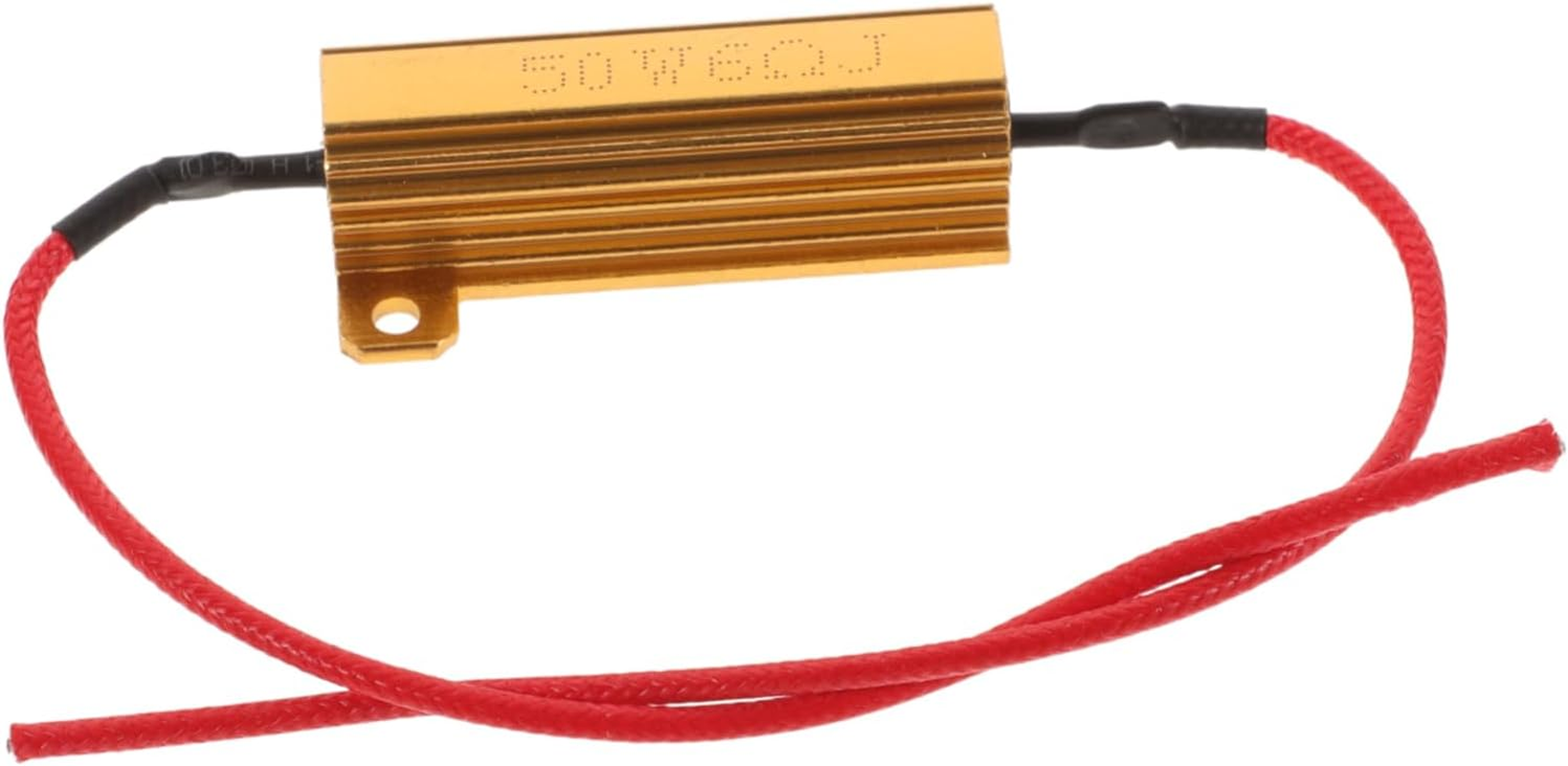 ULTECHNOVO Led Load Resistor 50W 6Rj Aluminum Case Car Light Resistors for Led Turn Signal and Brake Lights Compatible Automotive image number 1