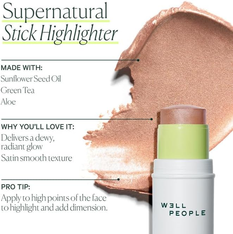 W3LL PEOPLE - Natural Bio Brightener Stick (Golden Glow) | Clean, Non-Toxic Makeup image number 4