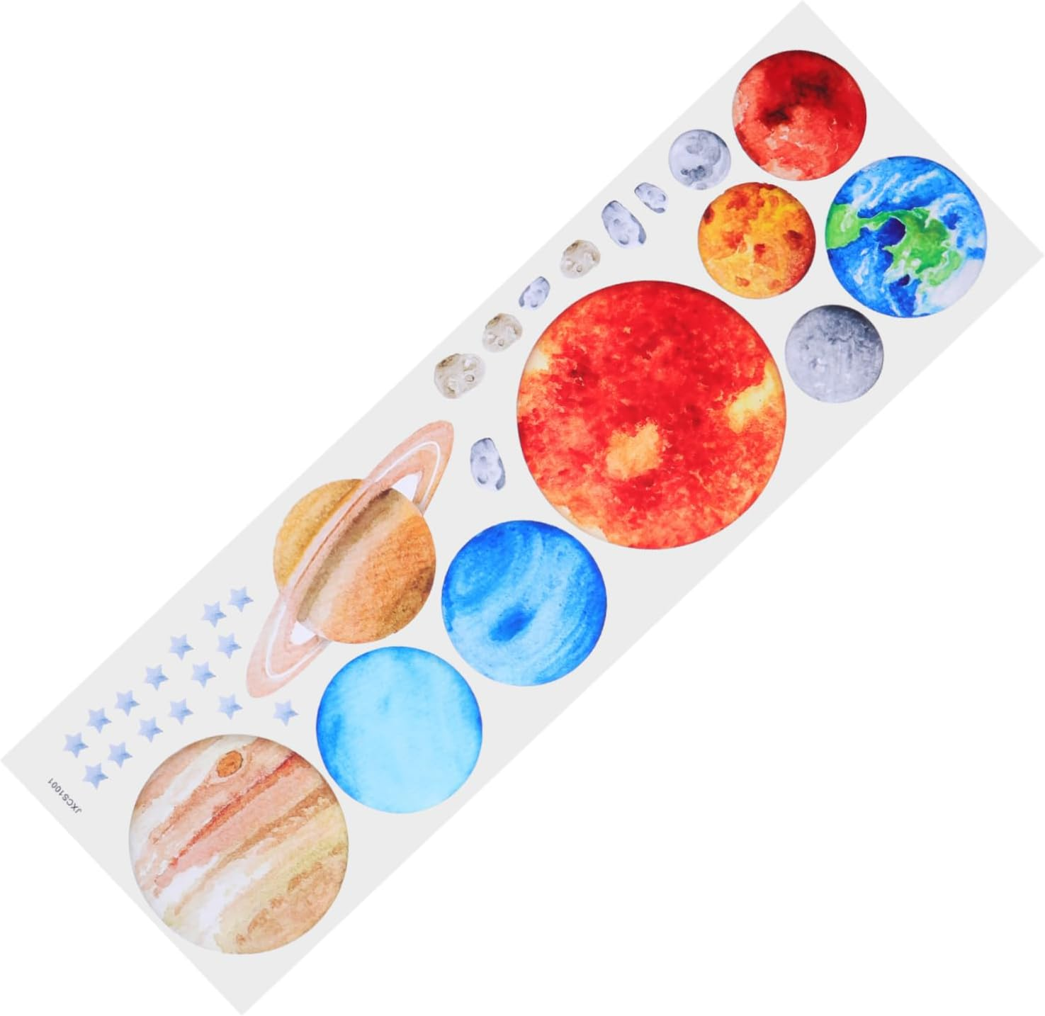 Planet Wall Sticker Solar System Decal for Living Removable Peel and Stick Nursery Decor Nine Planets Wall Art image number 5