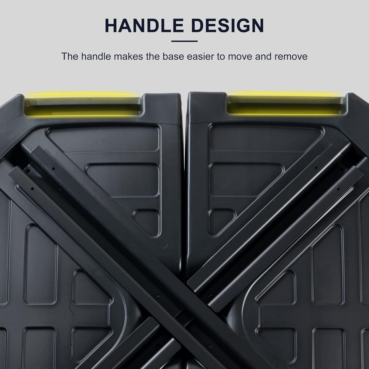 Purple Leaf Square Umbrella Base for Offset Patio Umbrella, Sand/Water Fillable, 99 X 96 Cm, 150 Kg Stability image number 6