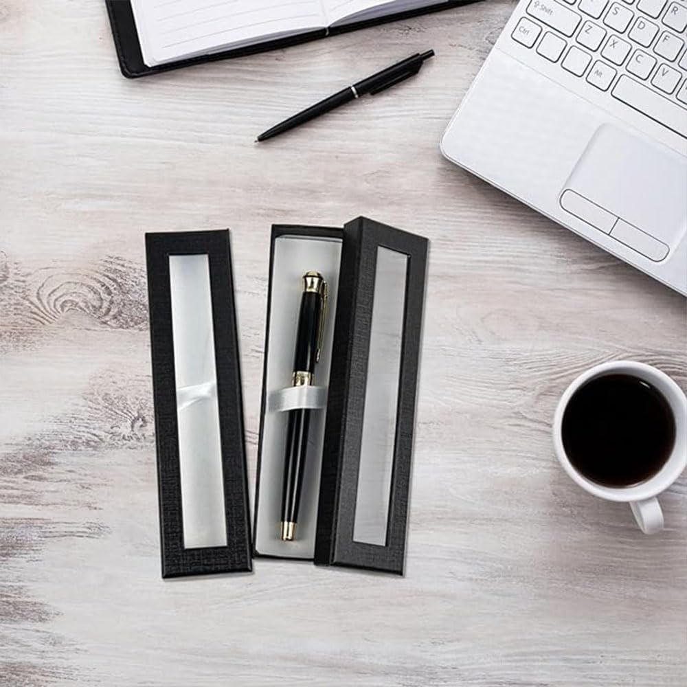 6 Pcs Empty Pen Gift Box Pen Packaging Case with Clear Lid, Cases for Presentations Pen Display Cases, for Jewelry Pencil Display for Packing Business Birthday Souvenir Office Supplies image number 1
