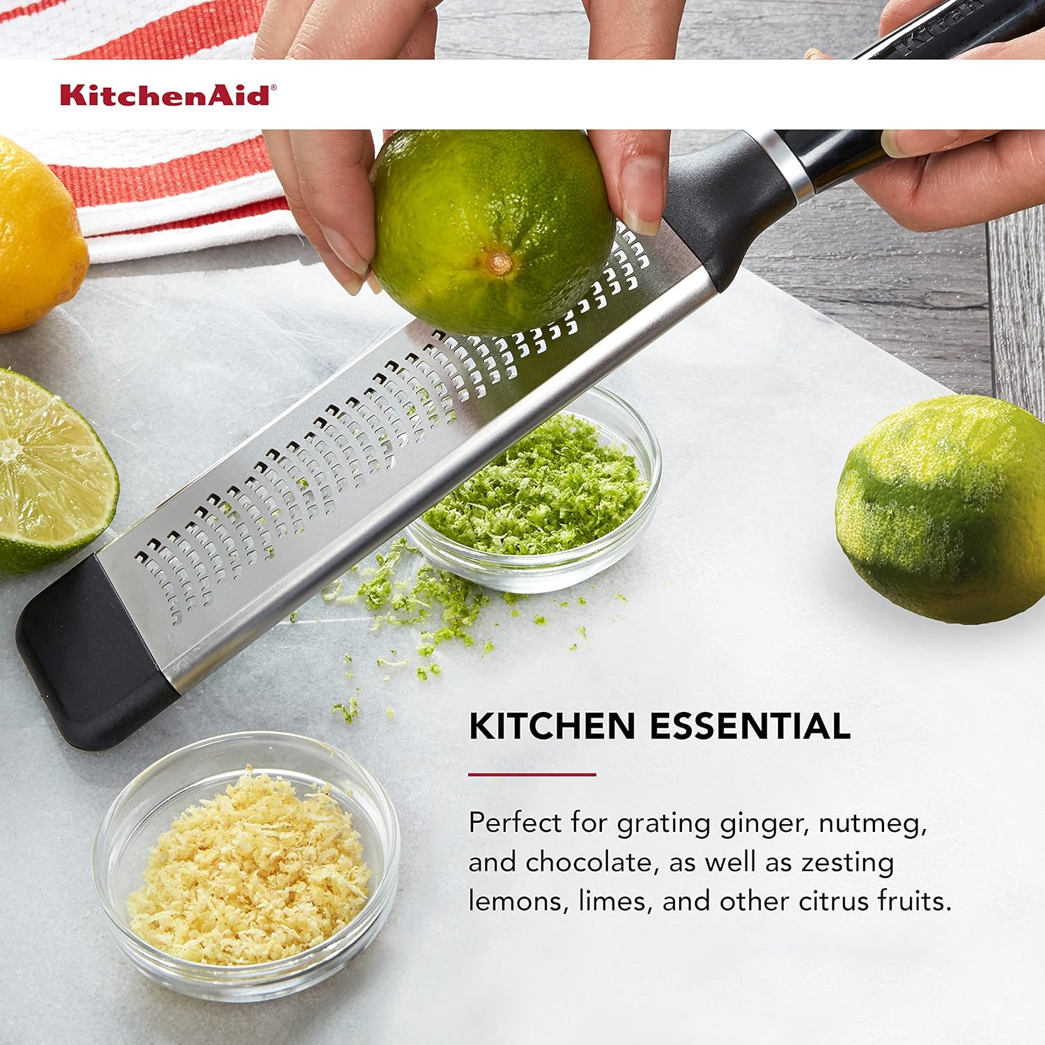 Kitchenaid KE321OHOBA Classic Etched Fine Grater, One Size, Black 2 image number 2