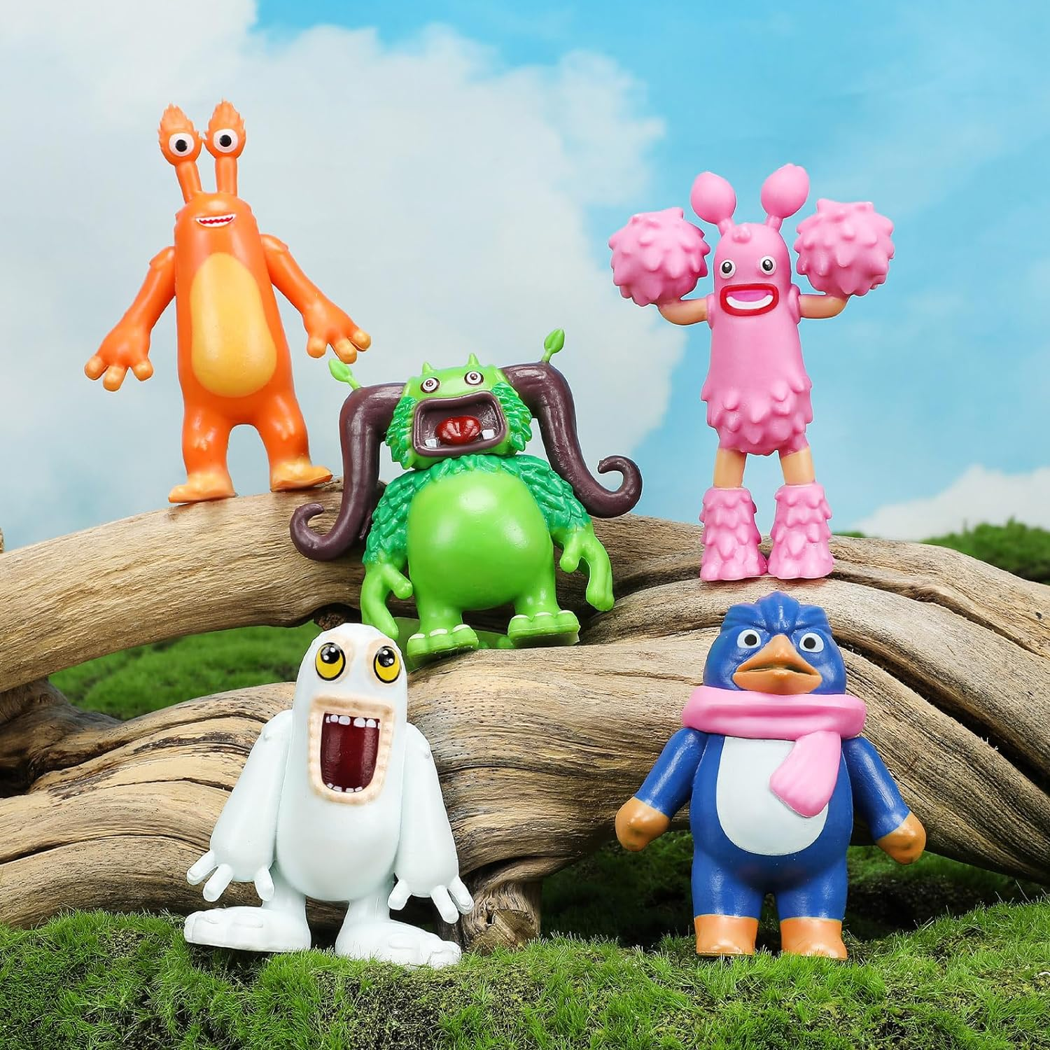 HOUVSSEN 13PCS PVC Anime Sinnging Cartoon Monster Car Room Desktop Decoration, Wubbox Noggin Toe Jammermini Action Figure Playset,Gifts for Children image number 4