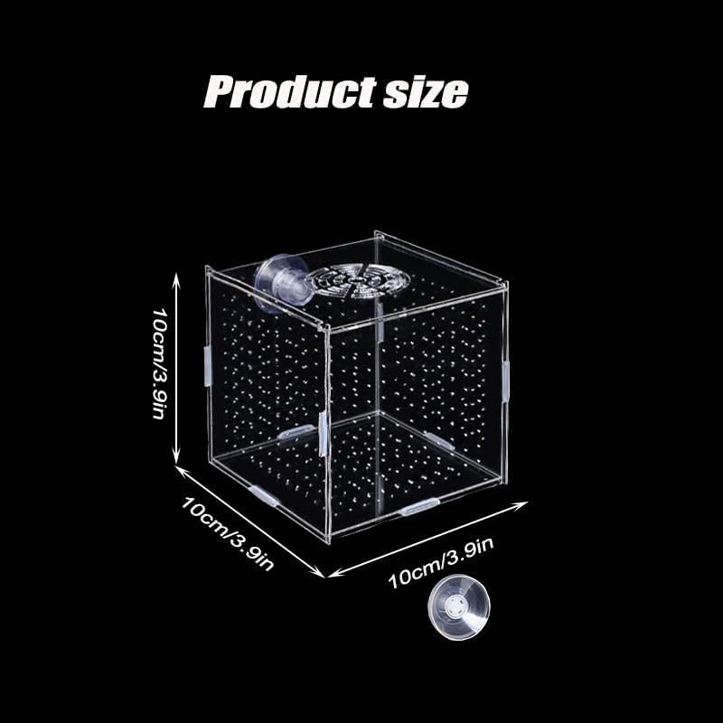 Acrylic Fish Breeding Box, 1Pc Transparent Acrylic Aquarium Isolation Box with Suction Cup,Acrylic Fish Isolation Breeding Box
