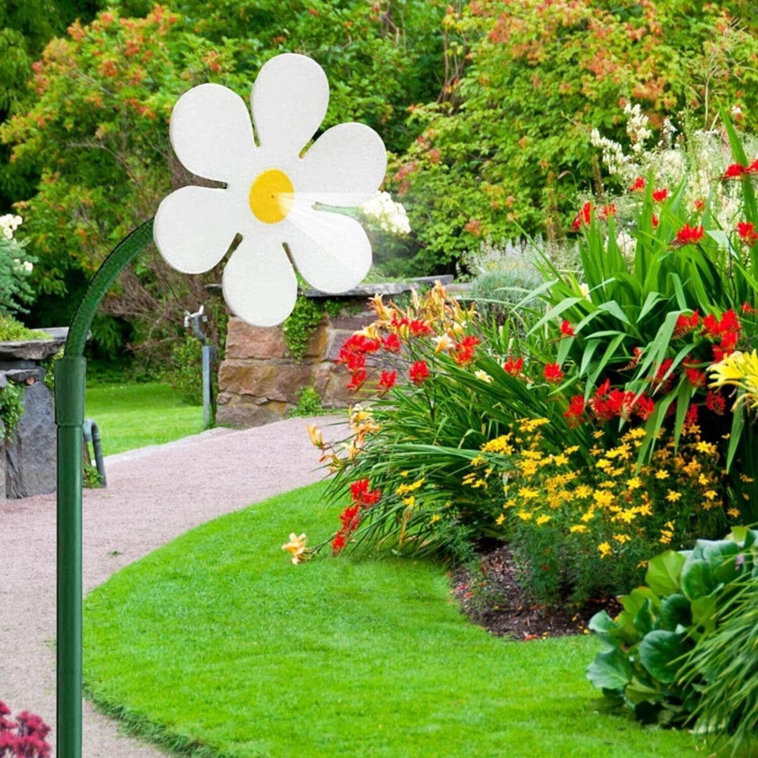 [2 Pack] BOOC 720&deg; Rotating Crazy Daisy Sprinkler, 2 Pack - Fun and Easy Garden Lawn Sprinkler for Kids and Adults image number 4