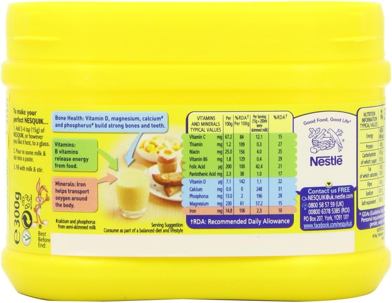 Nestle Nesquik Banana Flavor Milk Shake 300 G (1 Box) image number 2