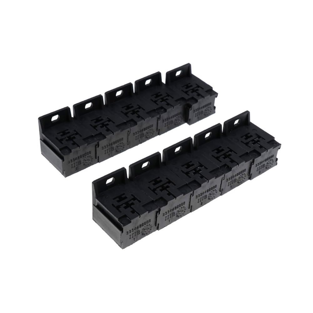 10 PCS Relay Base Holders, 12V/24V 30-80A 5 Pin Sockets with 50 Terminals 6.3Mm/0.24In Kits, Automobile Universal Replacement Accessories, for Most Cars, Trucks and Vans image number 3