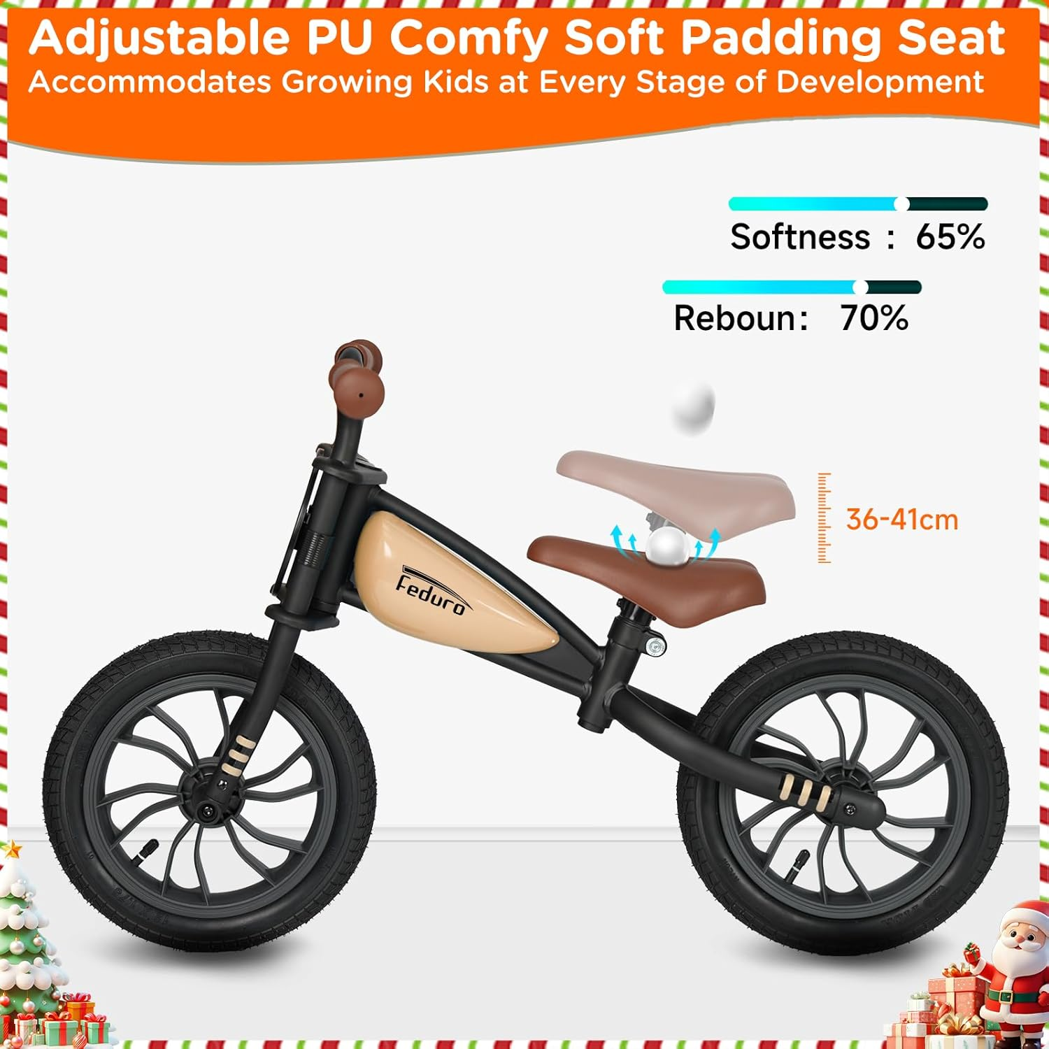 Qplay Kid'S Balance Bikes for Boys & Girls Age 3 to 6 Years Old,12" Toddler Push Bike No Pedal Balance Bicycle with Adjustable Seat -Track Racing Style Gifts Toy - Red image number 5