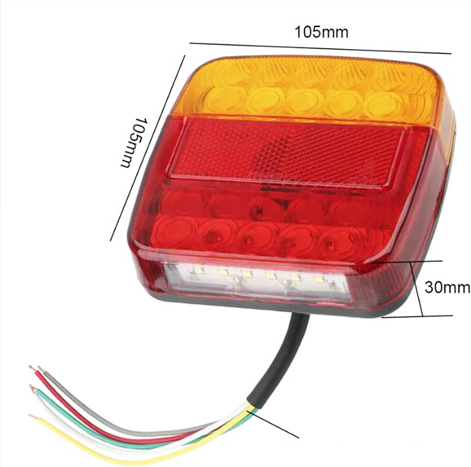 Elora 2X Trailer Tail Lights Kit 26 LED Stop Submersible Boat Truck Lamp A image number 4