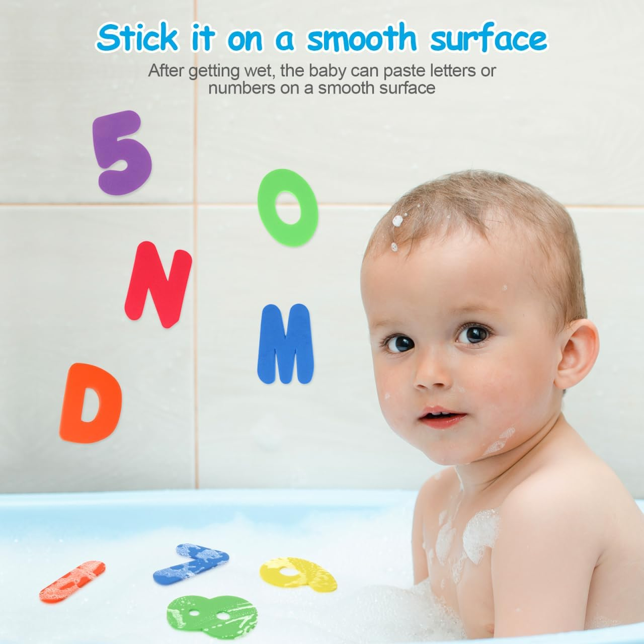 ERINGOGO 72 Pcs Bath Letters Toys Early Learning Bath Toy Water S Alphabet S Foam Floating Educational S image number 1