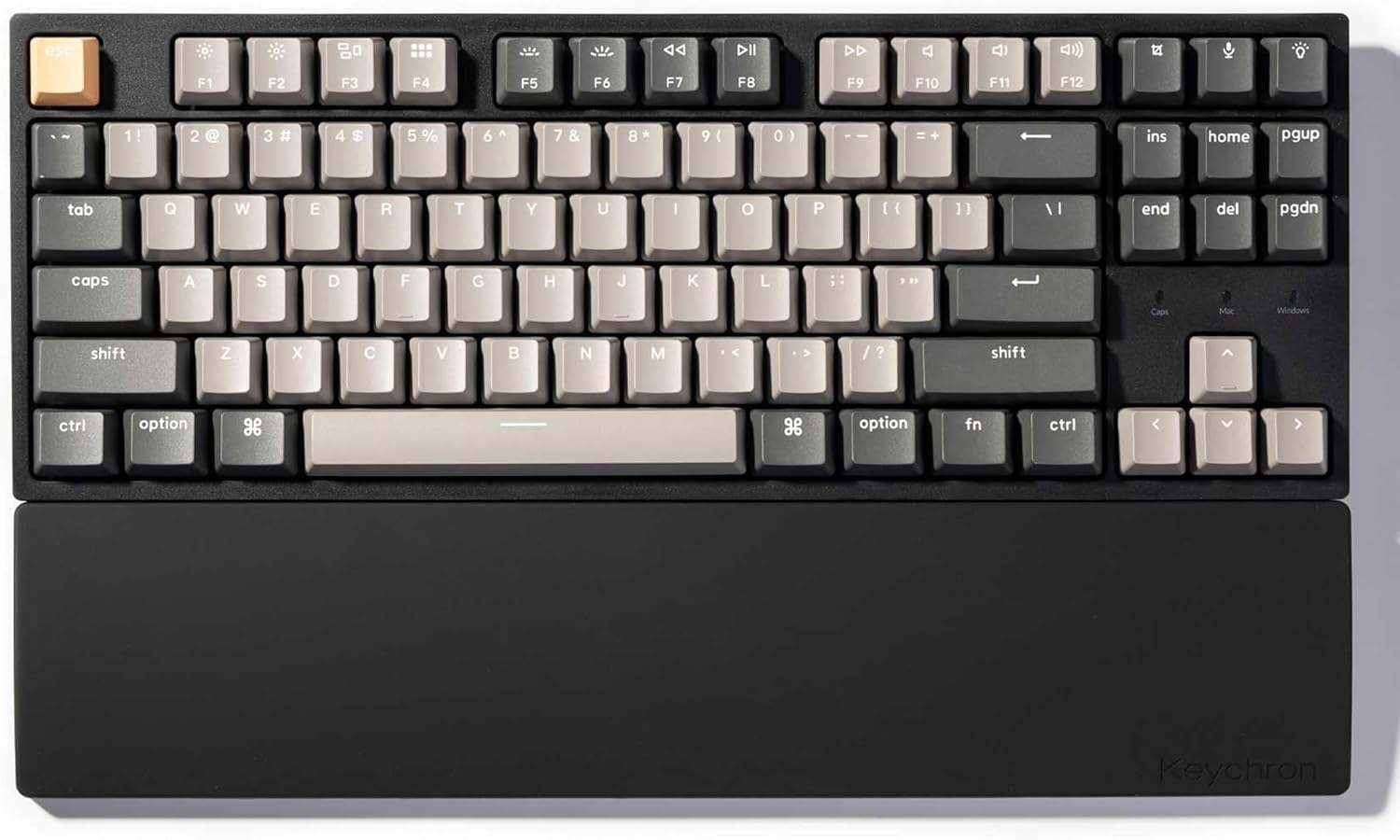 Keychron Silicone Palm Rest, Ergonomic Wrist Rest for Computer Mechanical Keyboards,Laptop,Office & Home-Easy Typing K8 / K8 Version 2 / K8 Pro / K8 Max / C1 / C1 Pro / L4 (PR45)