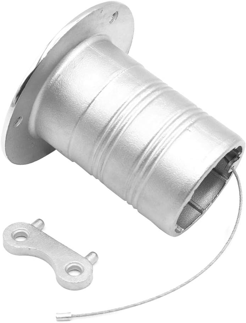 NUZAMAS 1.5" Lockable Stainless Steel Fuel Deck Filler 316 Stainless Steel with Key Cap Boat Yacht Accessories image number 2