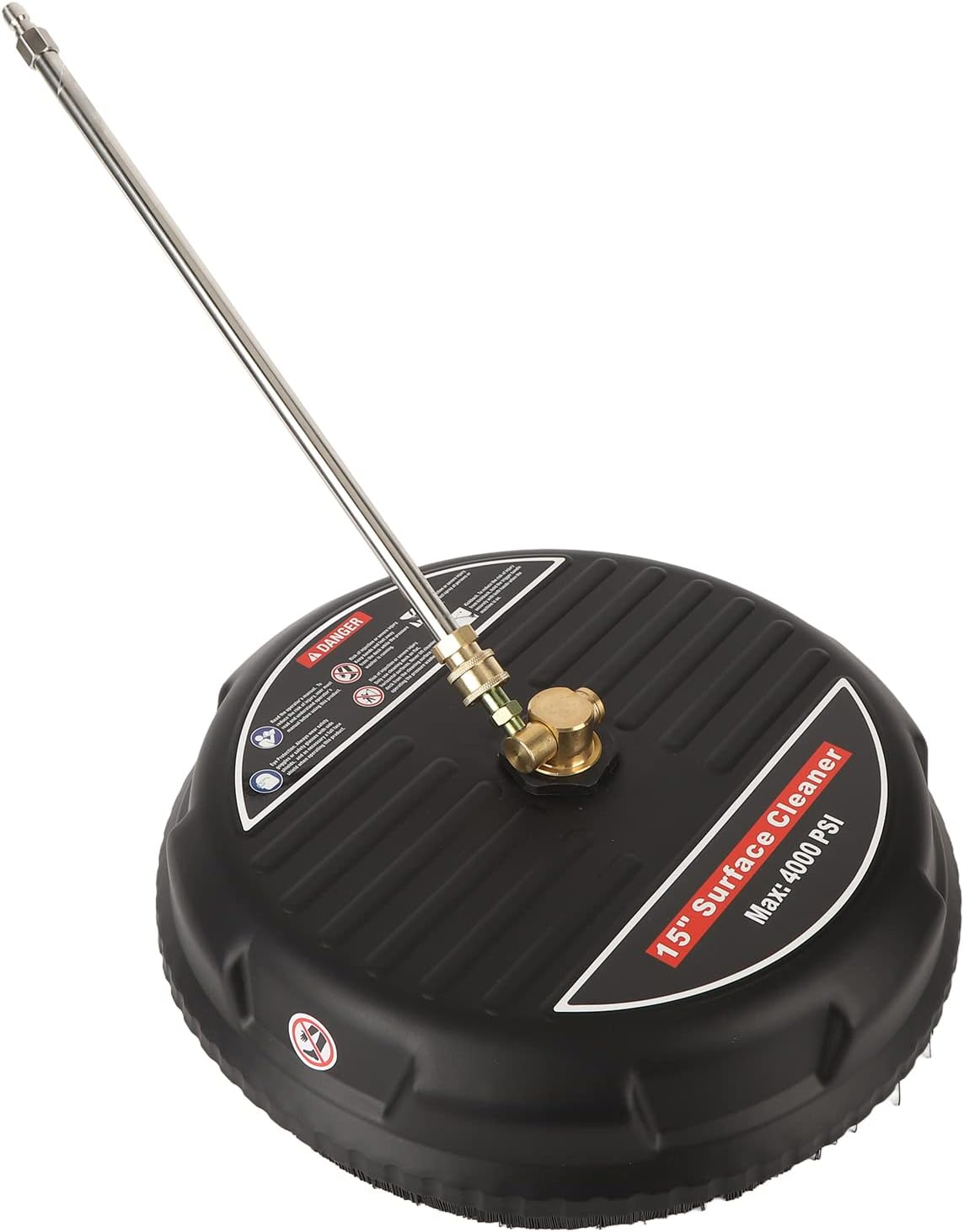 Pressure Washer Cleaner, 15 Inch Pressure Washer Cleaner 4000Psi 1/4 Inch Plug High Speed Rotation Efficient Hard Brush with Connecting Rod for Rubber Floor image number 3