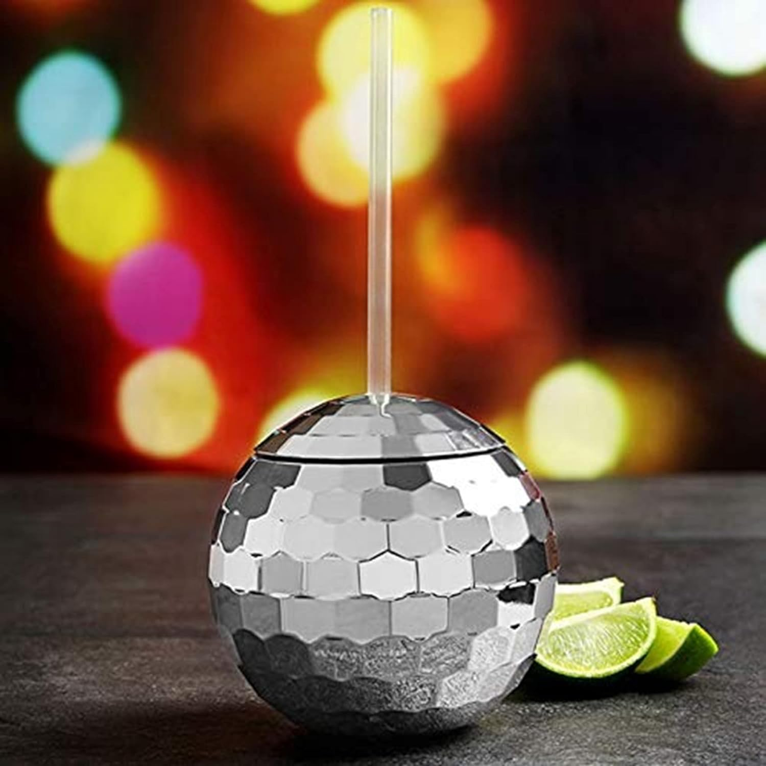 4 Disco Ball Cup Glitter Flash Ball Cocktail Cup Tea Bottle Supplies for Drinking Beverage C image number 3